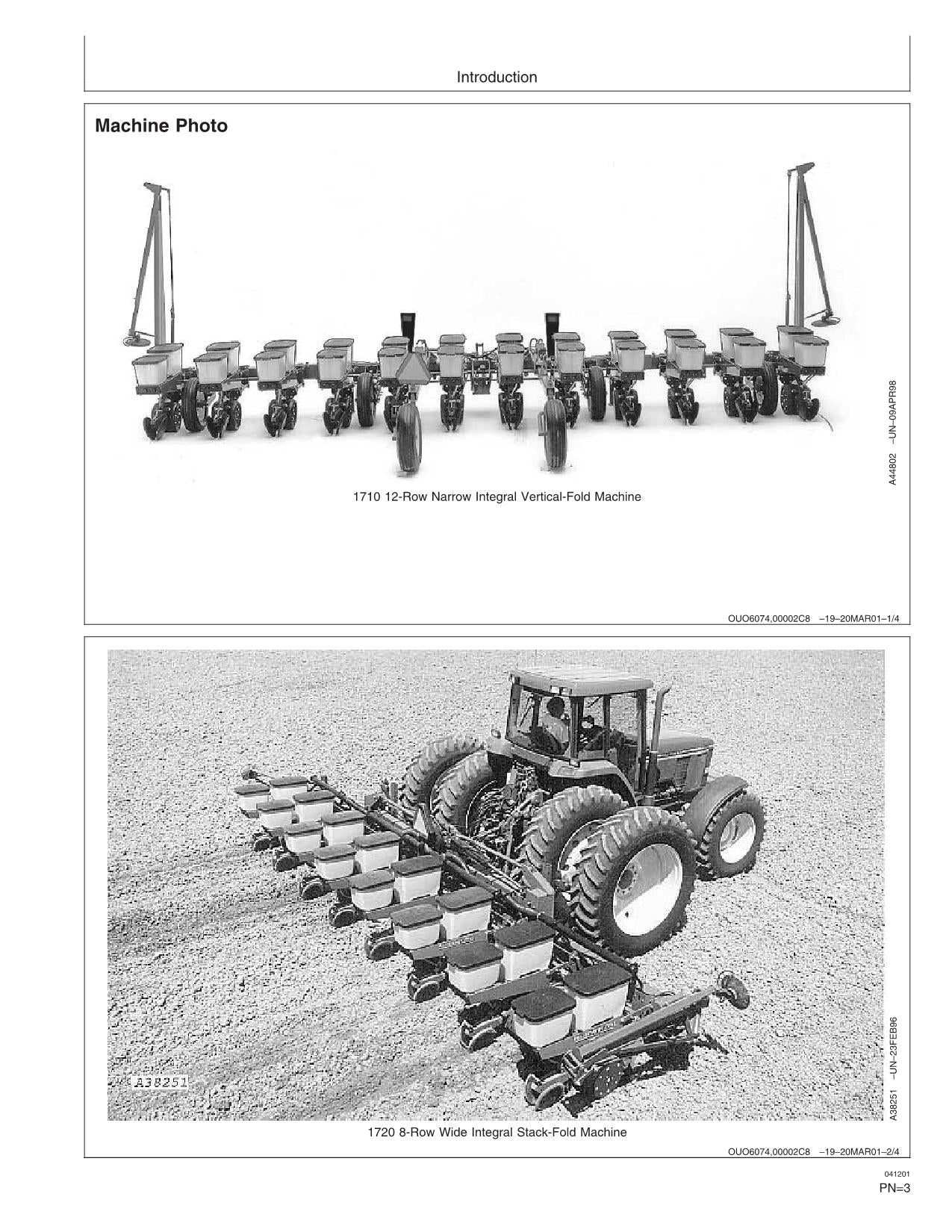 JOHN DEERE 1720 1710 PLANTER OPERATORS MANUAL #3