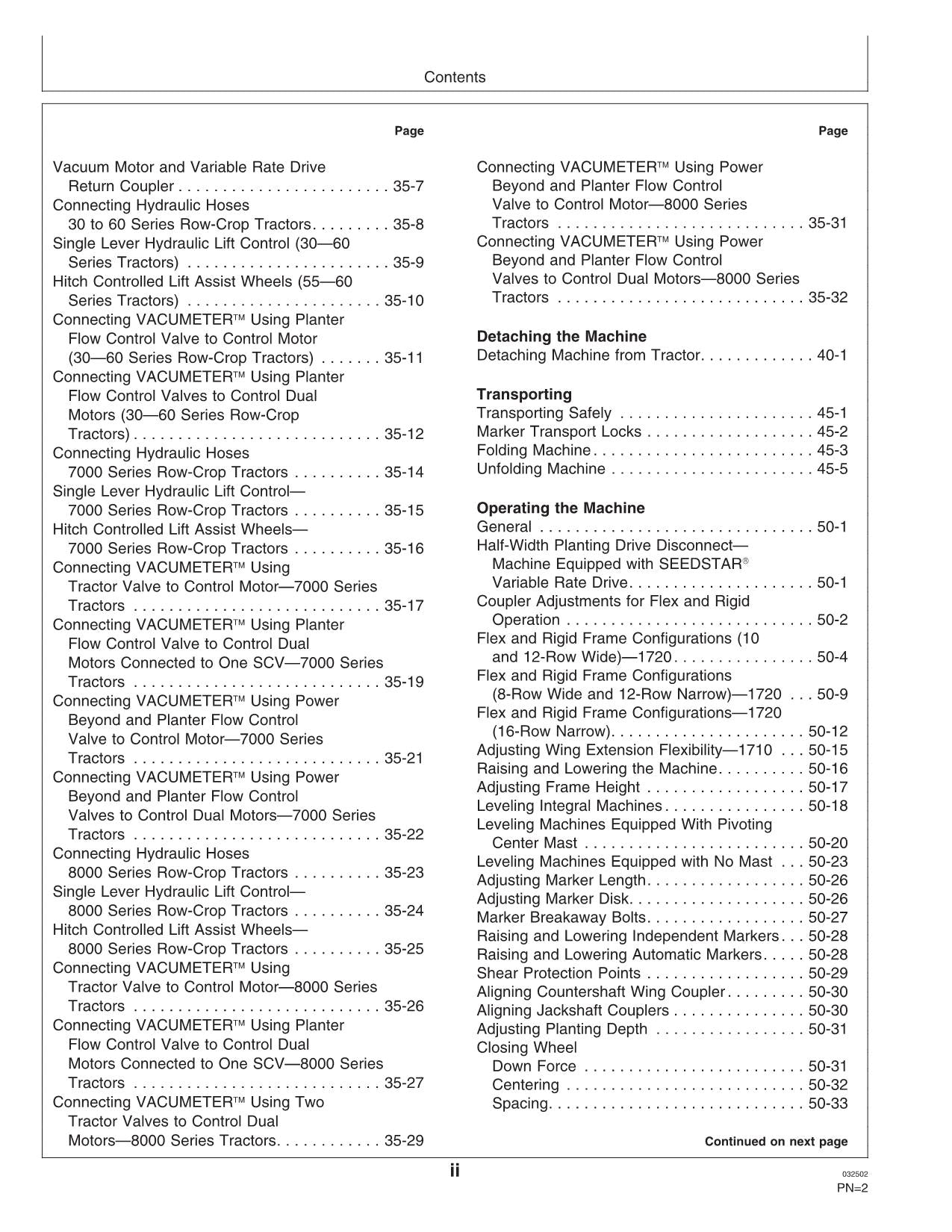 JOHN DEERE 1720 1710 PLANTER OPERATORS MANUAL #4