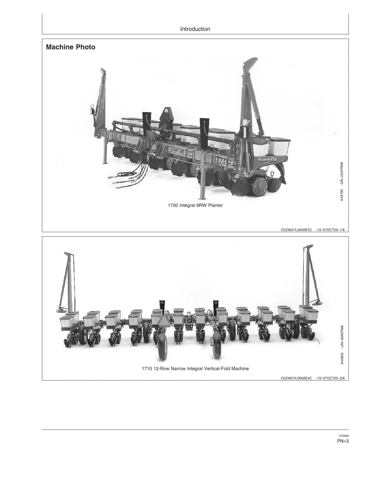 JOHN DEERE 1700 1720 1730 1710 PLANTER OPERATORS MANUAL #2