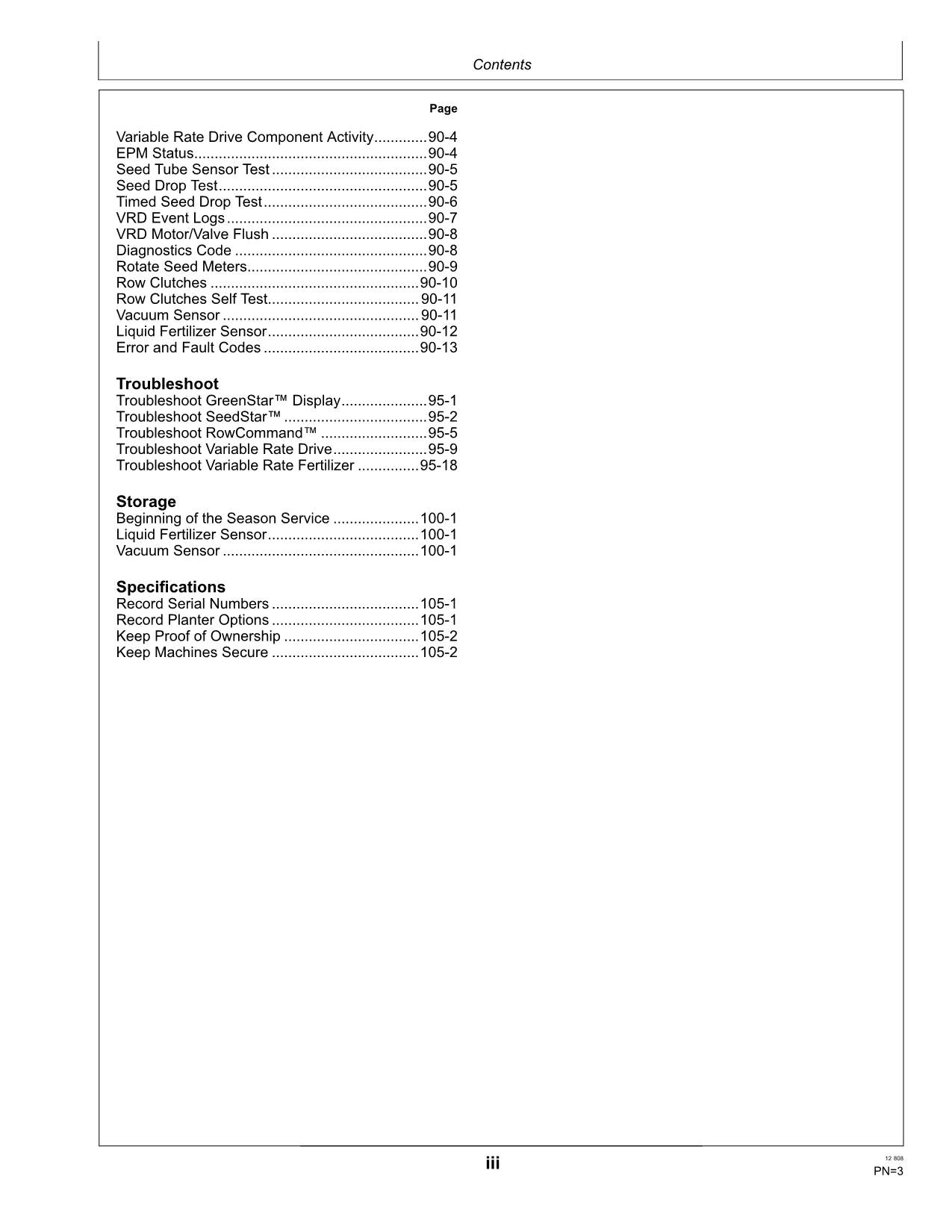 JOHN DEERE SEEDSTAR 2 MONITOR PLANTER OPERATORS MANUAL 730101-735100