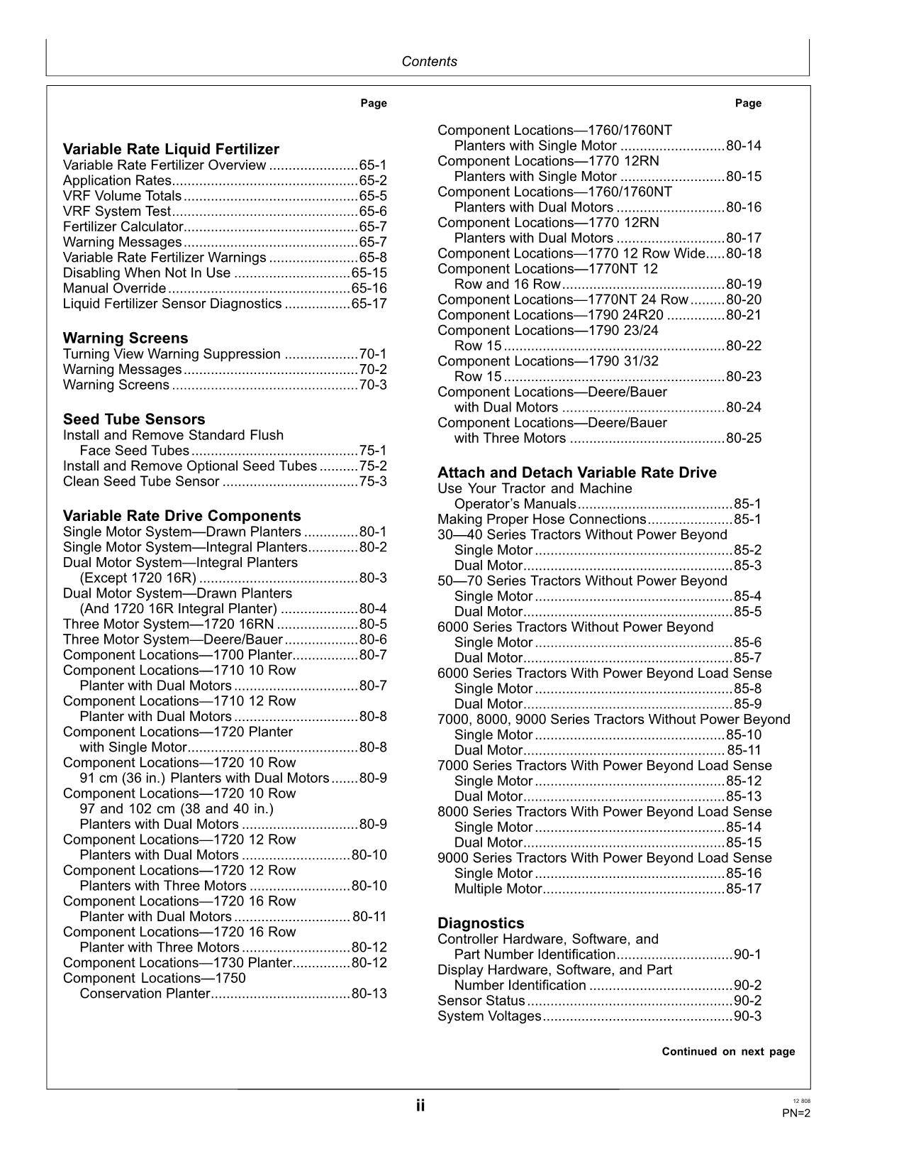 JOHN DEERE SEEDSTAR 2 MONITOR PLANTER OPERATORS MANUAL 730101-735100