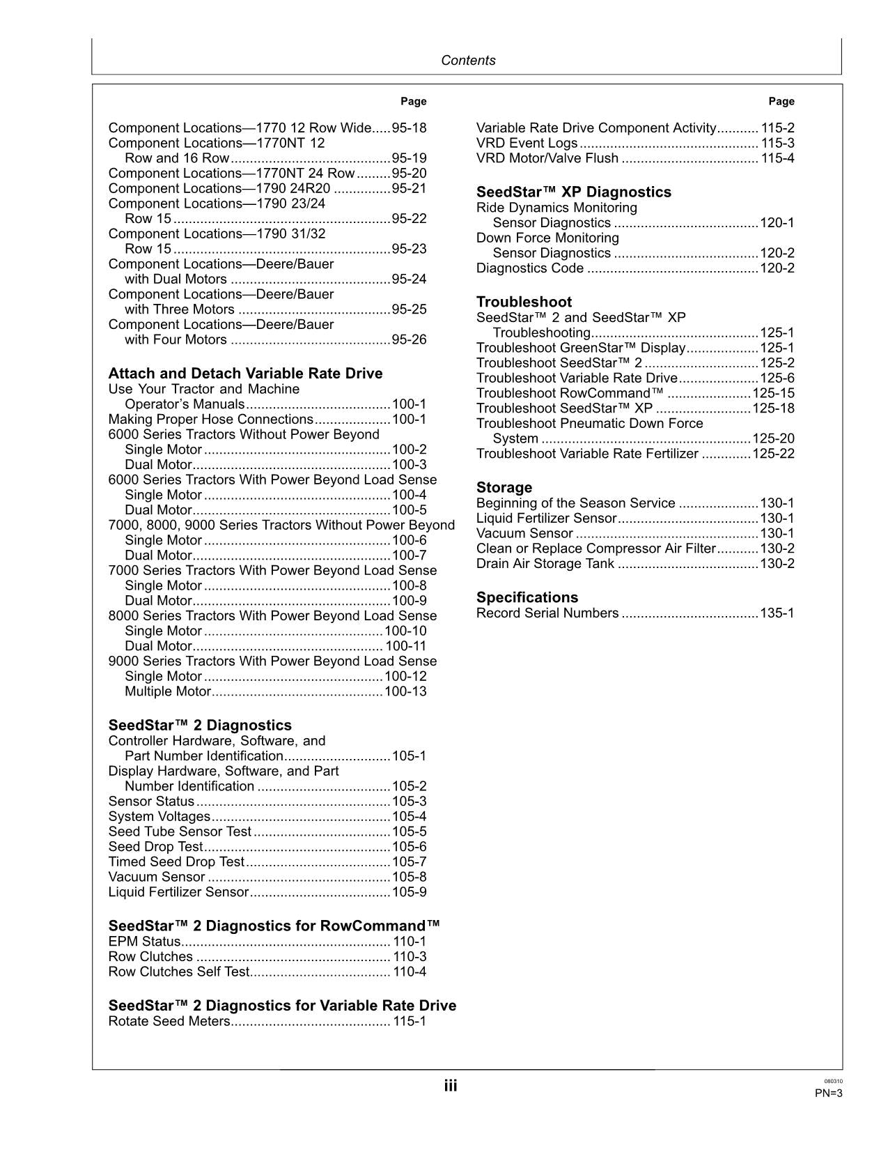 JOHN DEERE SEEDSTAR 2 SEEDSTAR XP MONITOR PLANTER OPERATORS MANUAL -735101