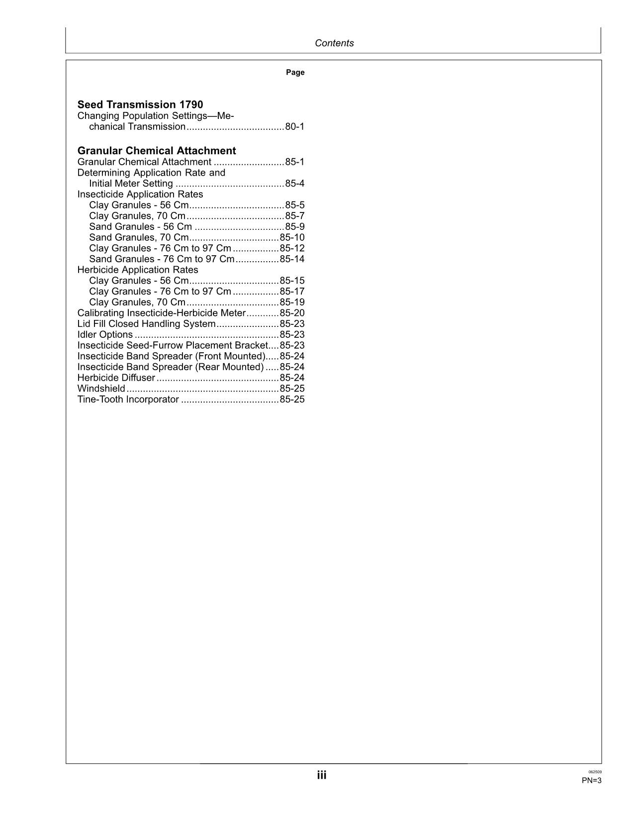 JOHN DEERE RATE CHARTS EINSTELLUNGEN METRISCHEN EINHEITEN 735101-410100 SÄMASCHINE OPERATORS MANUAL