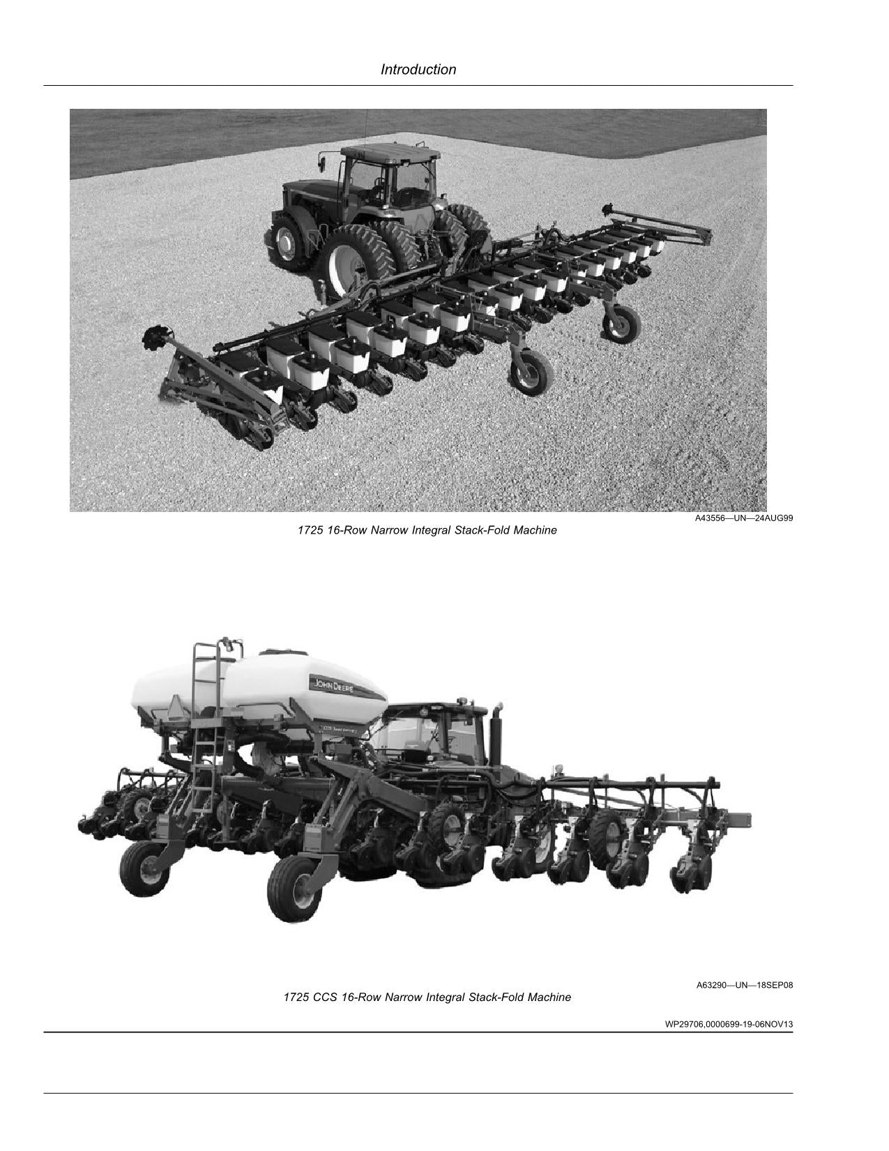 MANUEL D'UTILISATION DU SEMOIR JOHN DEERE 1725 1725 CCS