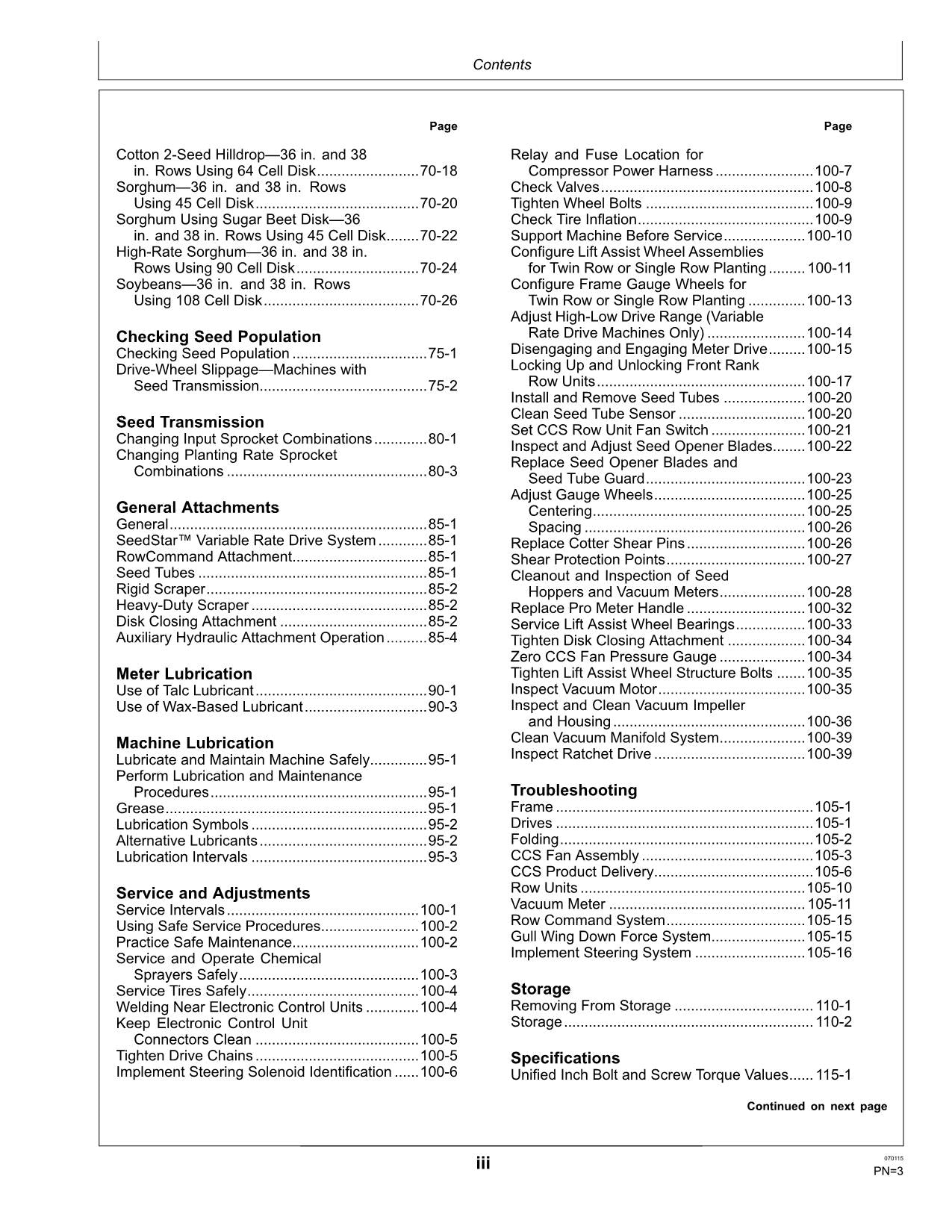 JOHN DEERE 1725 PLANTER OPERATORS MANUAL #4