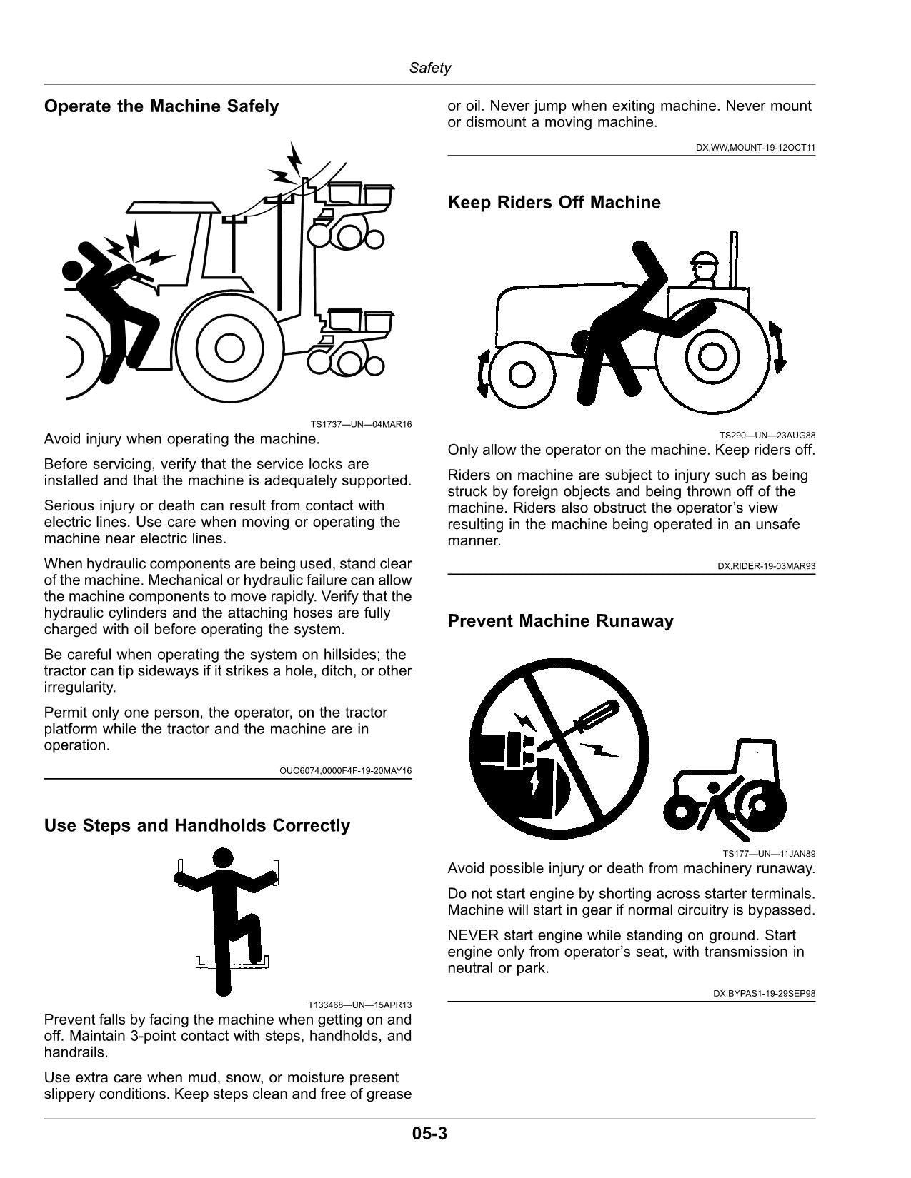 JOHN DEERE 1725C EXACTEMERGE MAXEMERGE 5E PLANTER OPERATORS MANUAL OMA120385