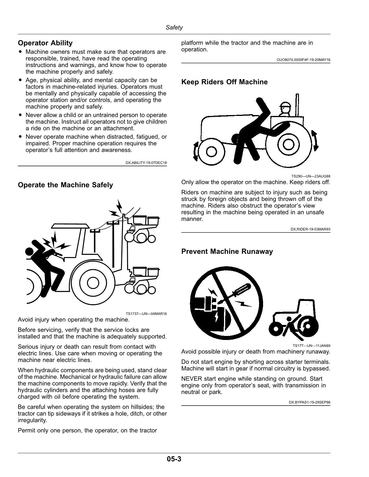 JOHN DEERE 1725C EXACTEMERGE MAXEMERGE 5E PLANTER OPERATORS MANUAL OMA120363