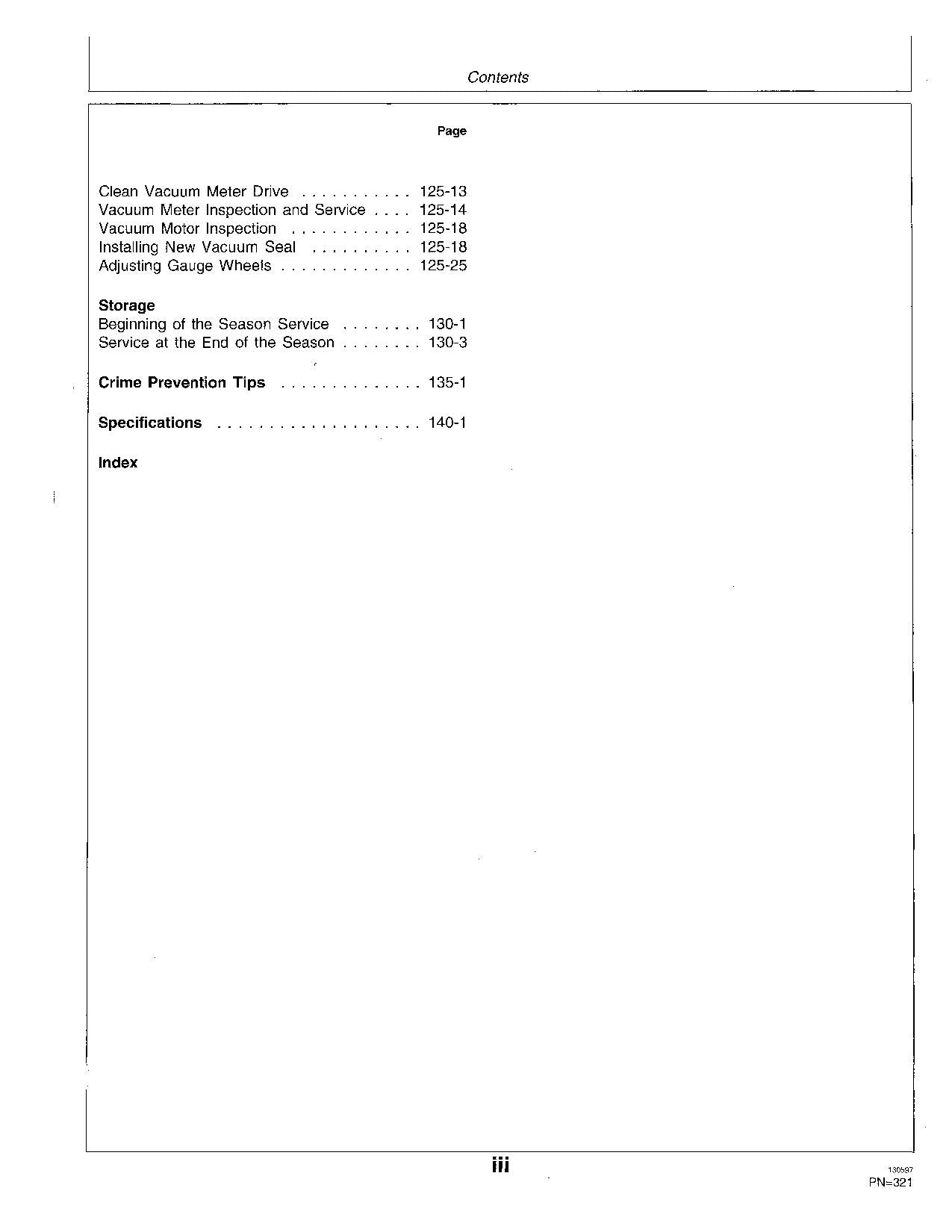 JOHN DEERE 1730 PLANTER OPERATORS MANUAL #2