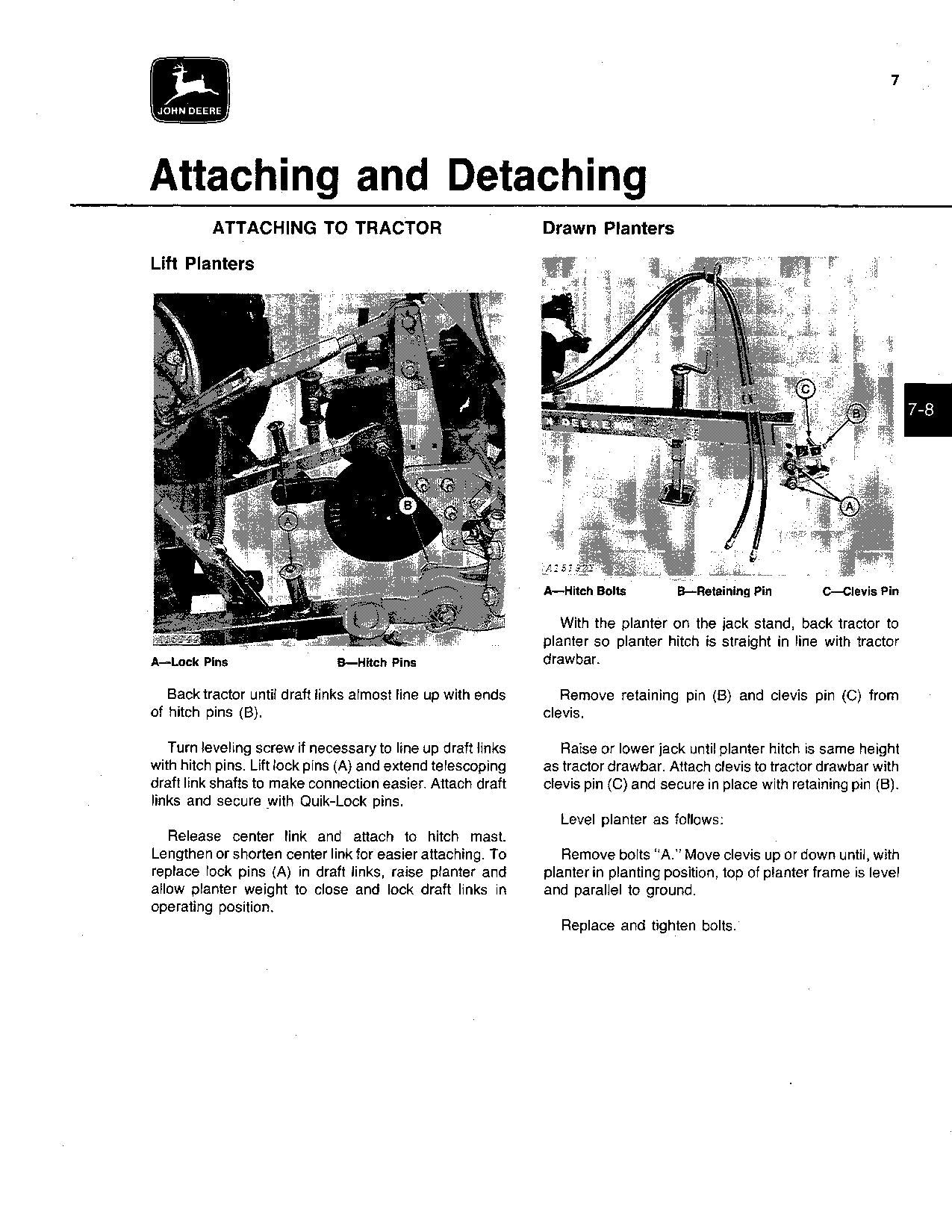 JOHN DEERE 1400 PLANTER OPERATORS MANUAL