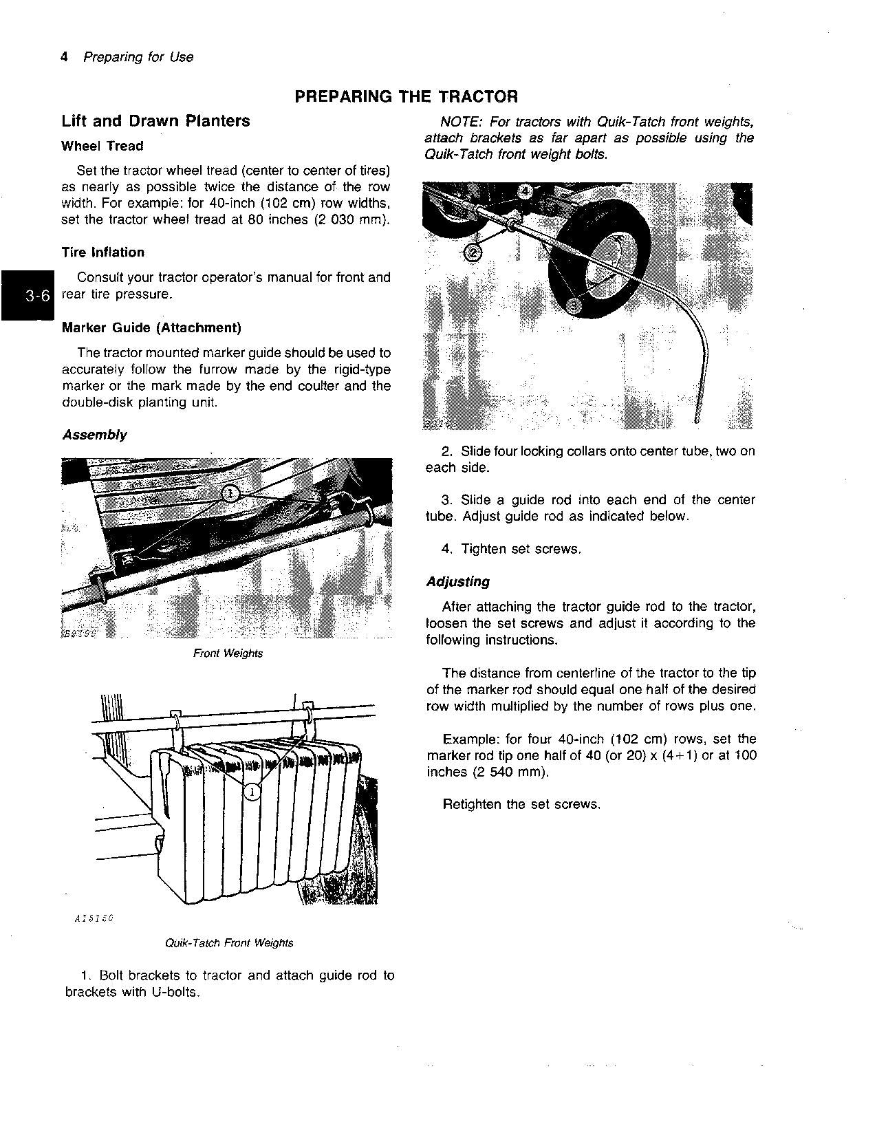 JOHN DEERE 1400 PLANTER OPERATORS MANUAL