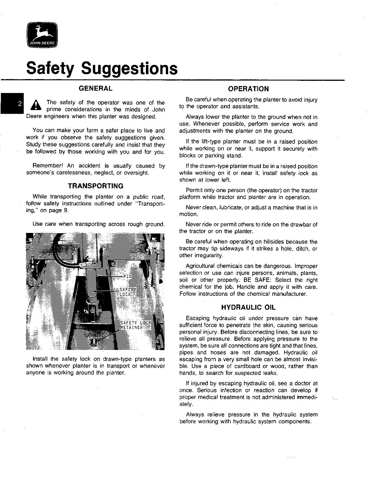 JOHN DEERE 1400 PLANTER OPERATORS MANUAL