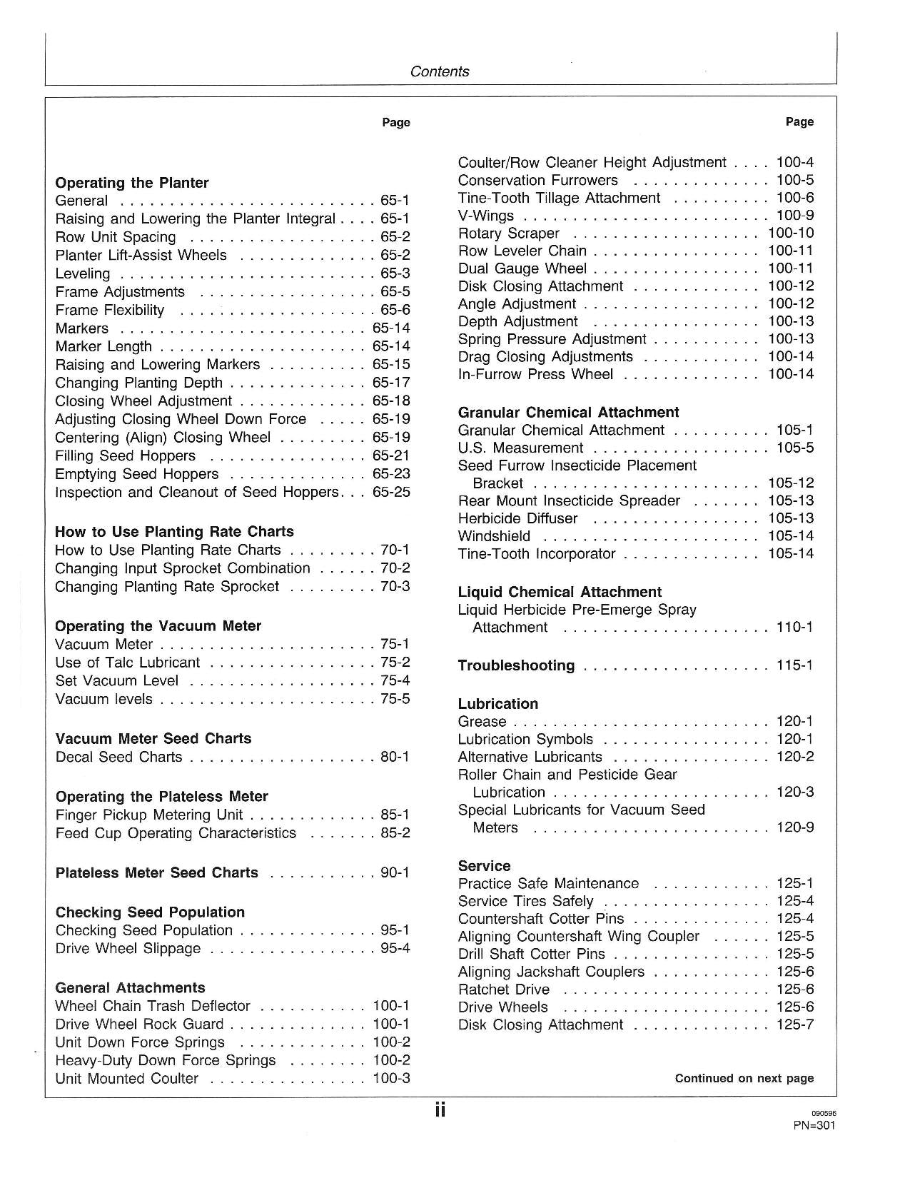 JOHN DEERE 1720 PLANTER OPERATORS MANUAL #1