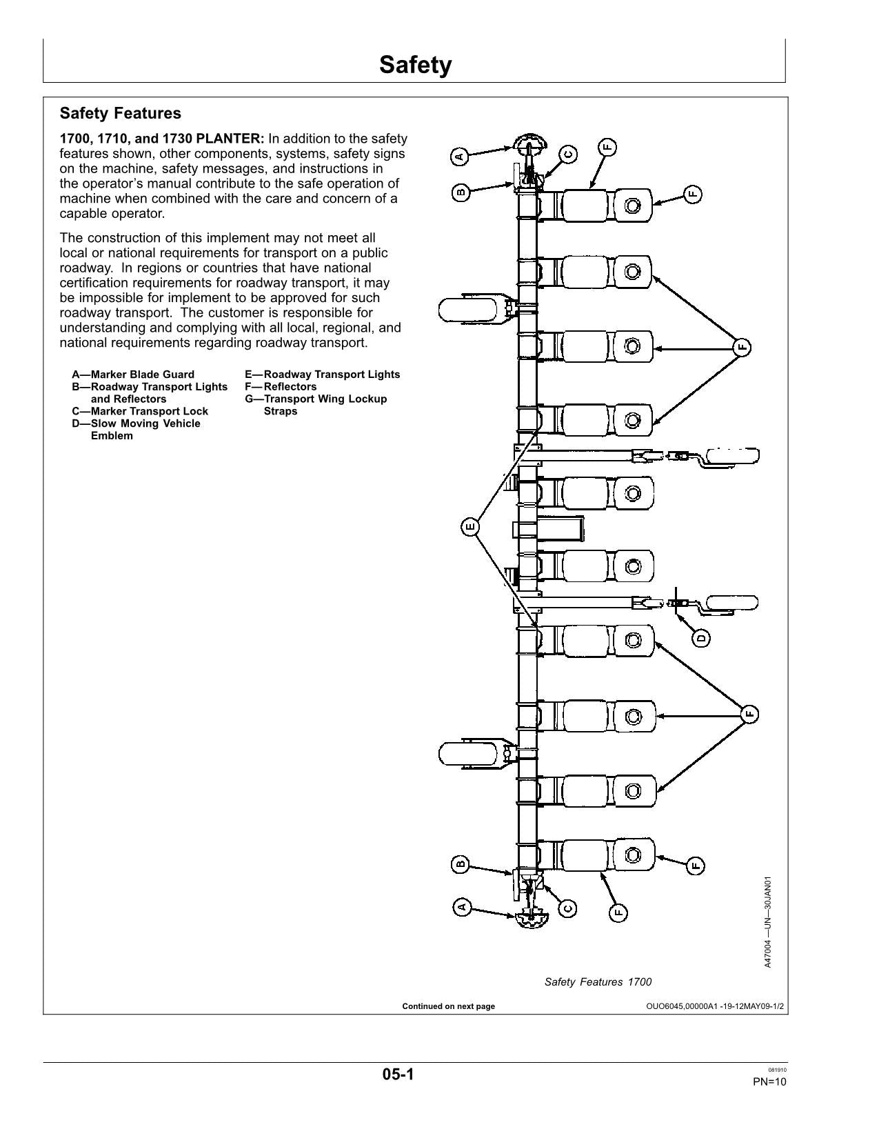 JOHN DEERE 1700 1730 1710 PLANTER OPERATORS MANUAL #2