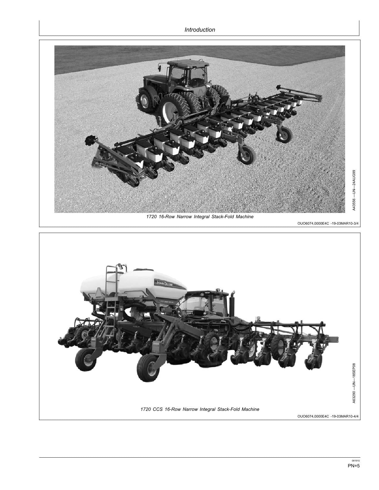 MANUEL D'UTILISATION DU SEMOIR JOHN DEERE 1720 CCS 1720 #1