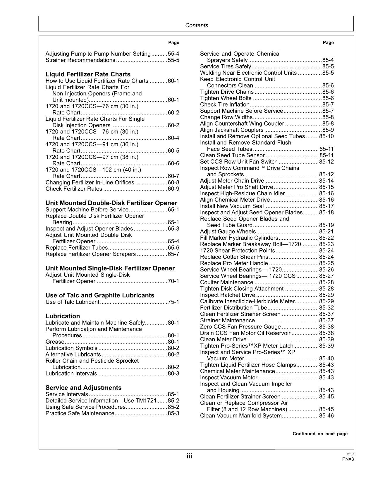 JOHN DEERE 1720 1720 CCS PLANTER OPERATORS MANUAL #2