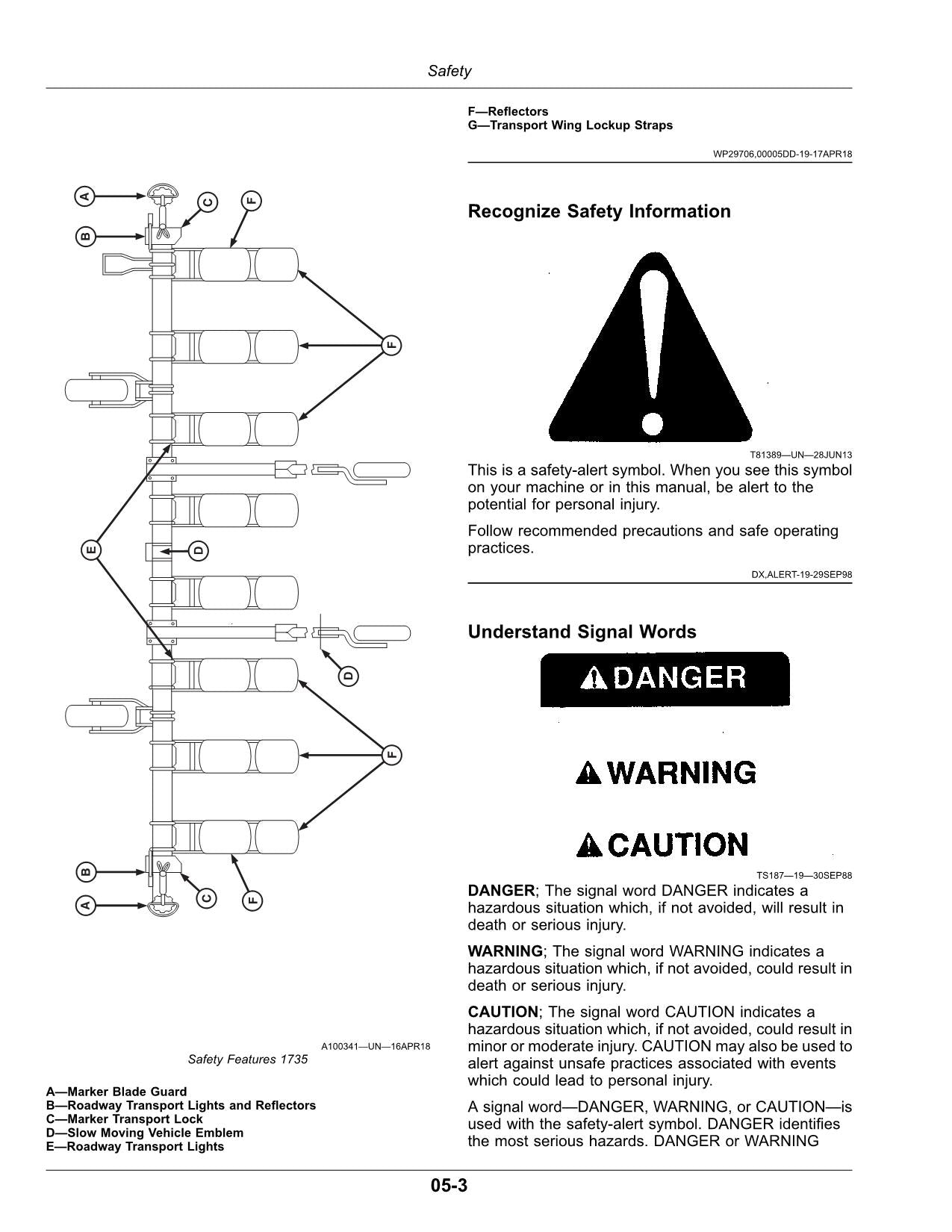 JOHN DEERE 1705  1715  1735 PLANTER OPERATORS MANUAL #2