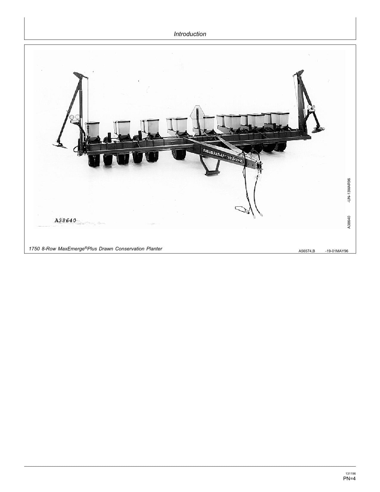 JOHN DEERE 1750 6RW - 8RN PLANTER OPERATORS MANUAL