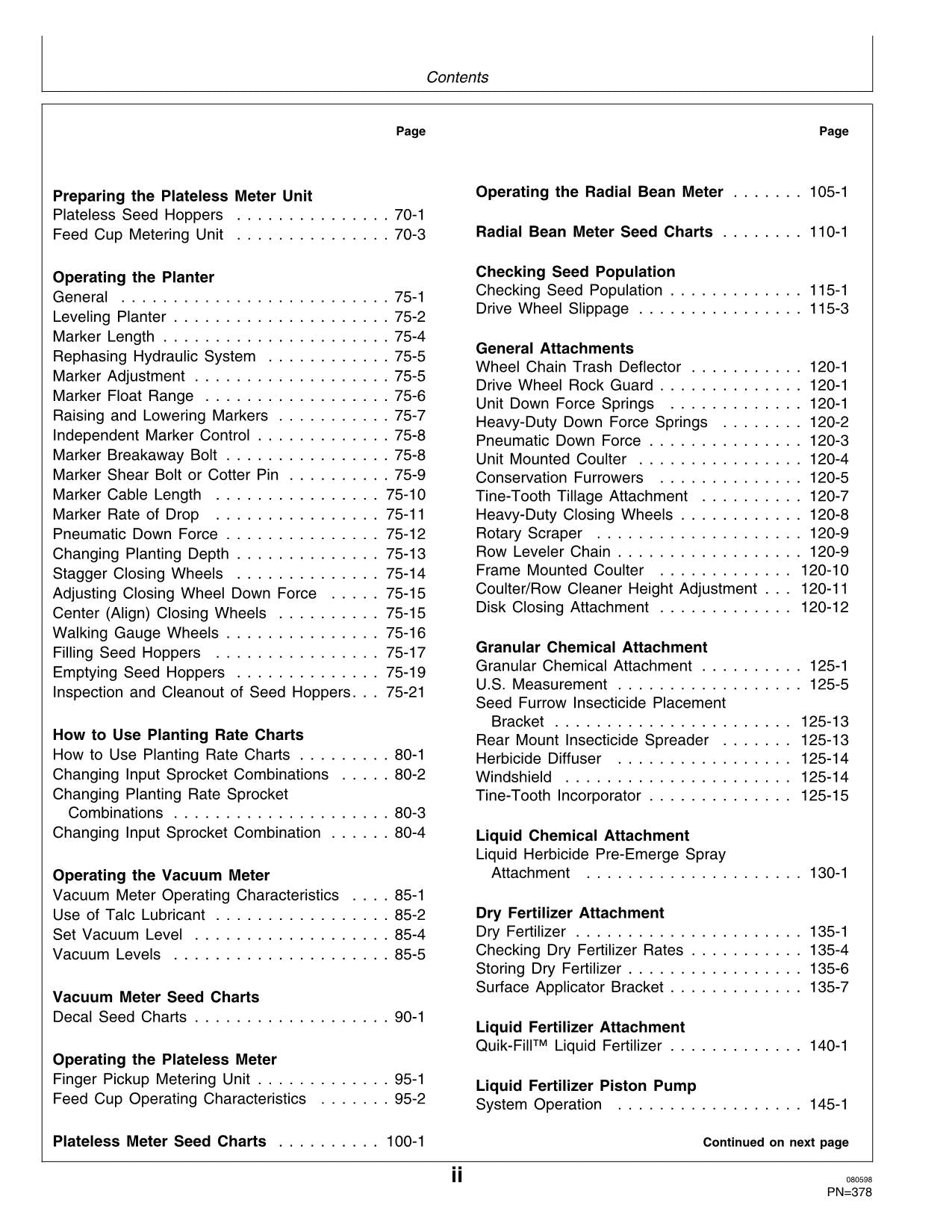 JOHN DEERE 1750 PLANTER OPERATORS MANUAL #4