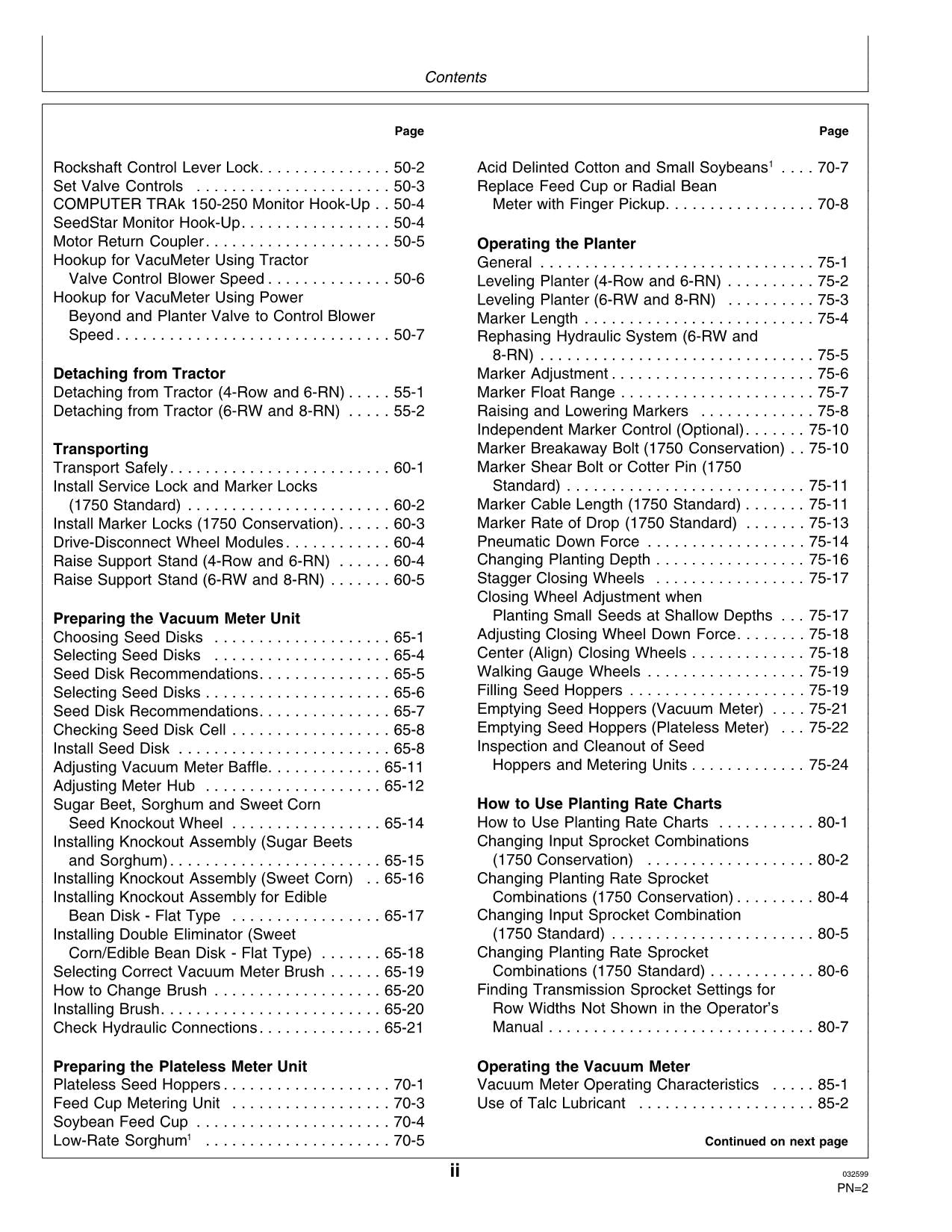 JOHN DEERE 1750 PLANTER OPERATORS MANUAL #5