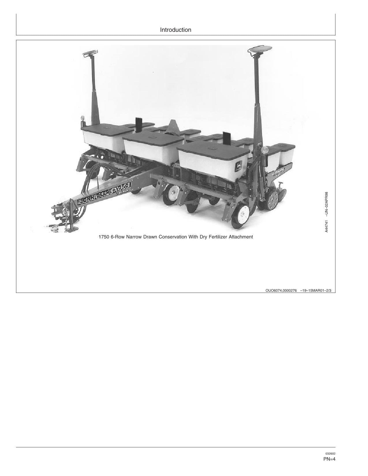 MANUEL D'UTILISATION DU SEMOIR JOHN DEERE 1750 #7