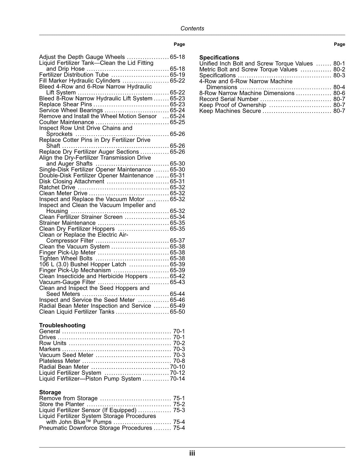 JOHN DEERE 1755 PLANTER OPERATORS MANUAL #2