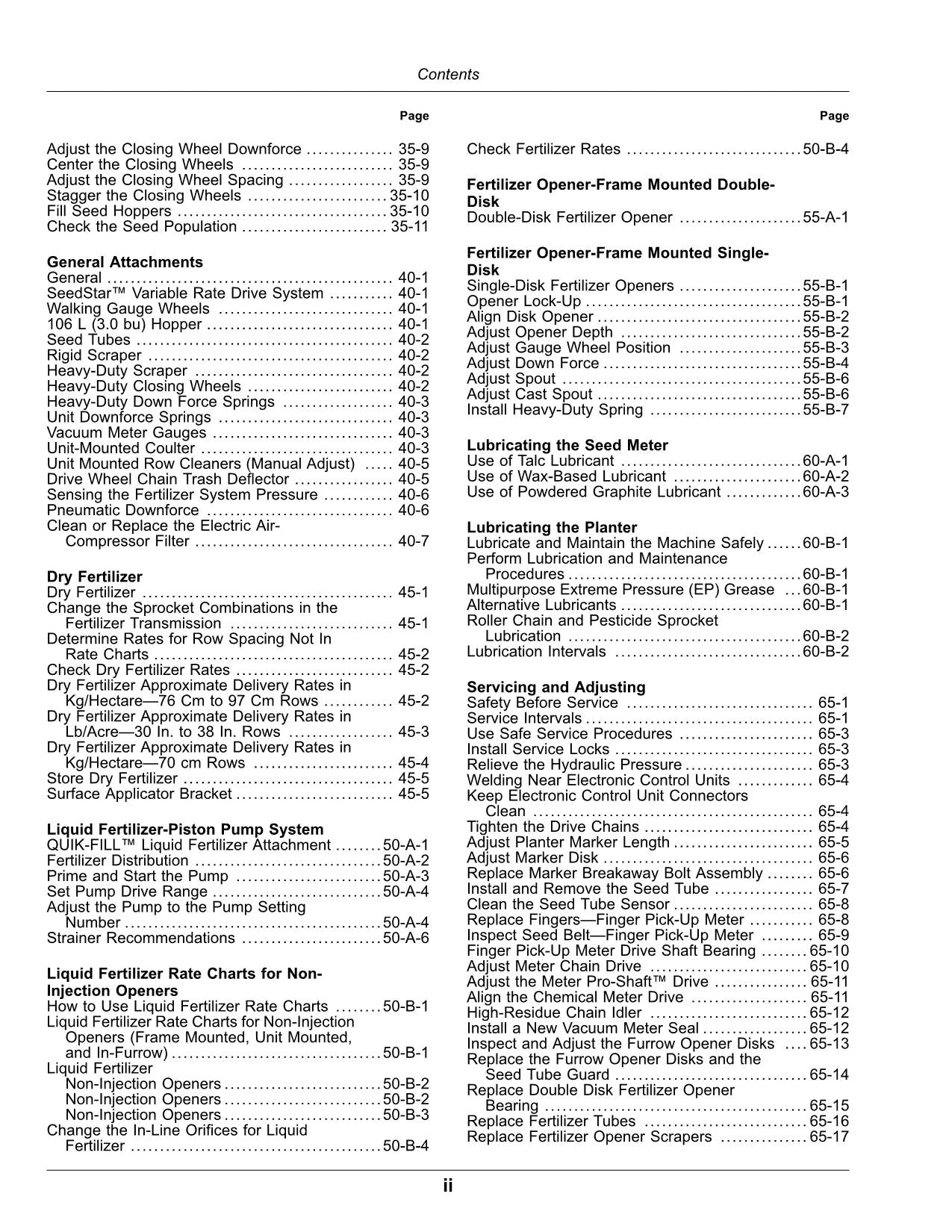 JOHN DEERE 1755 PLANTER OPERATORS MANUAL #2