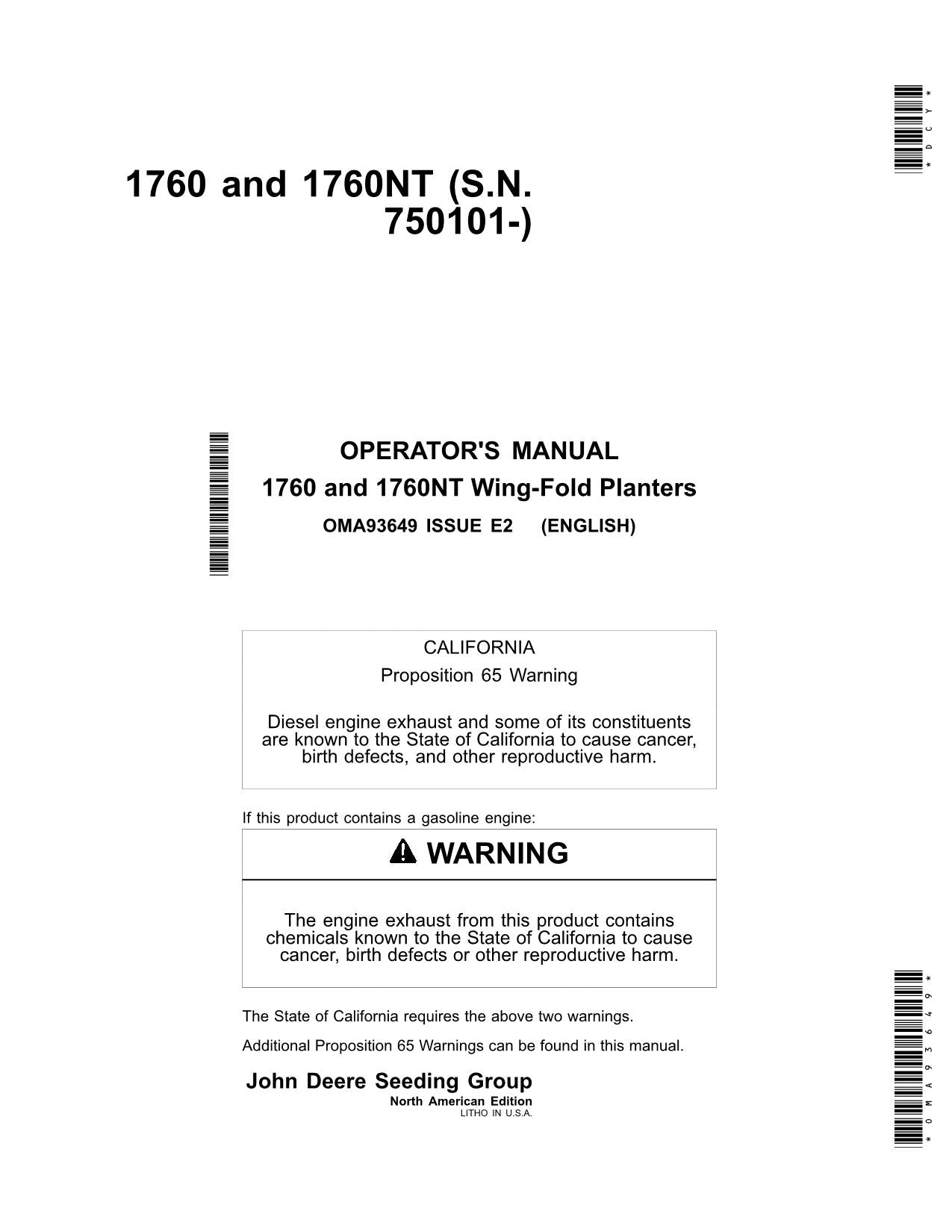 MANUEL D'UTILISATION DU SEMOIR JOHN DEERE 1760 1760NT #9