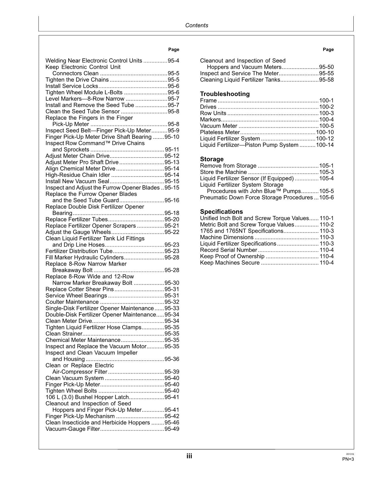 JOHN DEERE 1765  1765NT PLANTER OPERATORS MANUAL #1