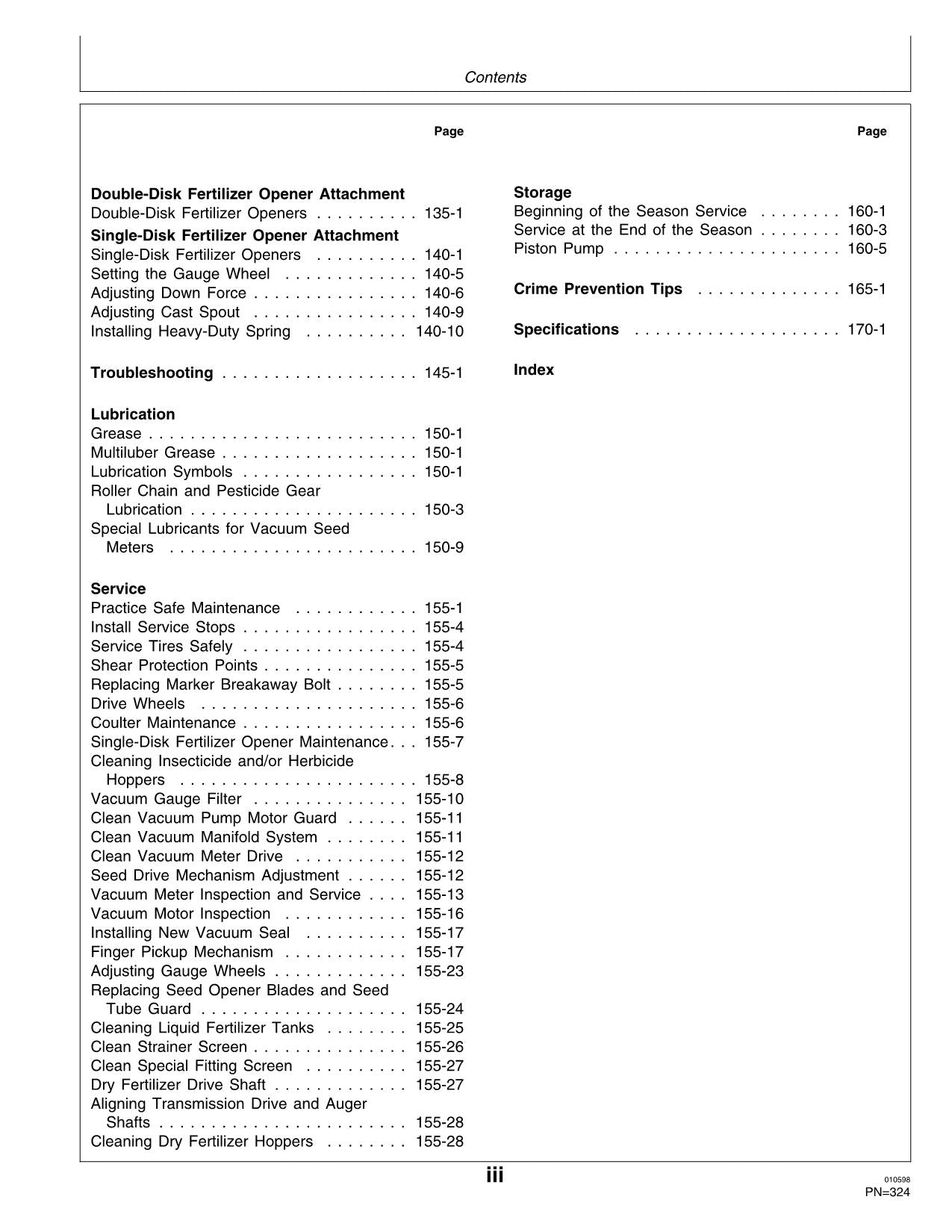 JOHN DEERE 1770 PLANTER OPERATORS MANUAL #2