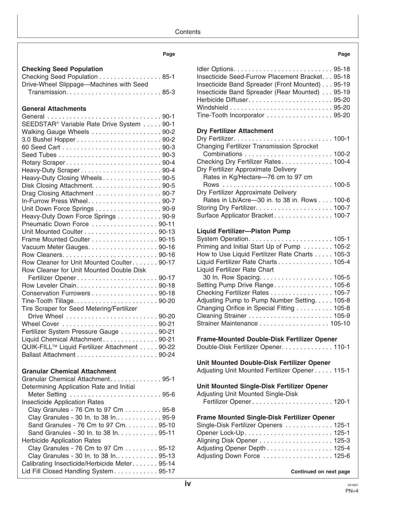 JOHN DEERE 1770 PLANTER OPERATORS MANUAL #4