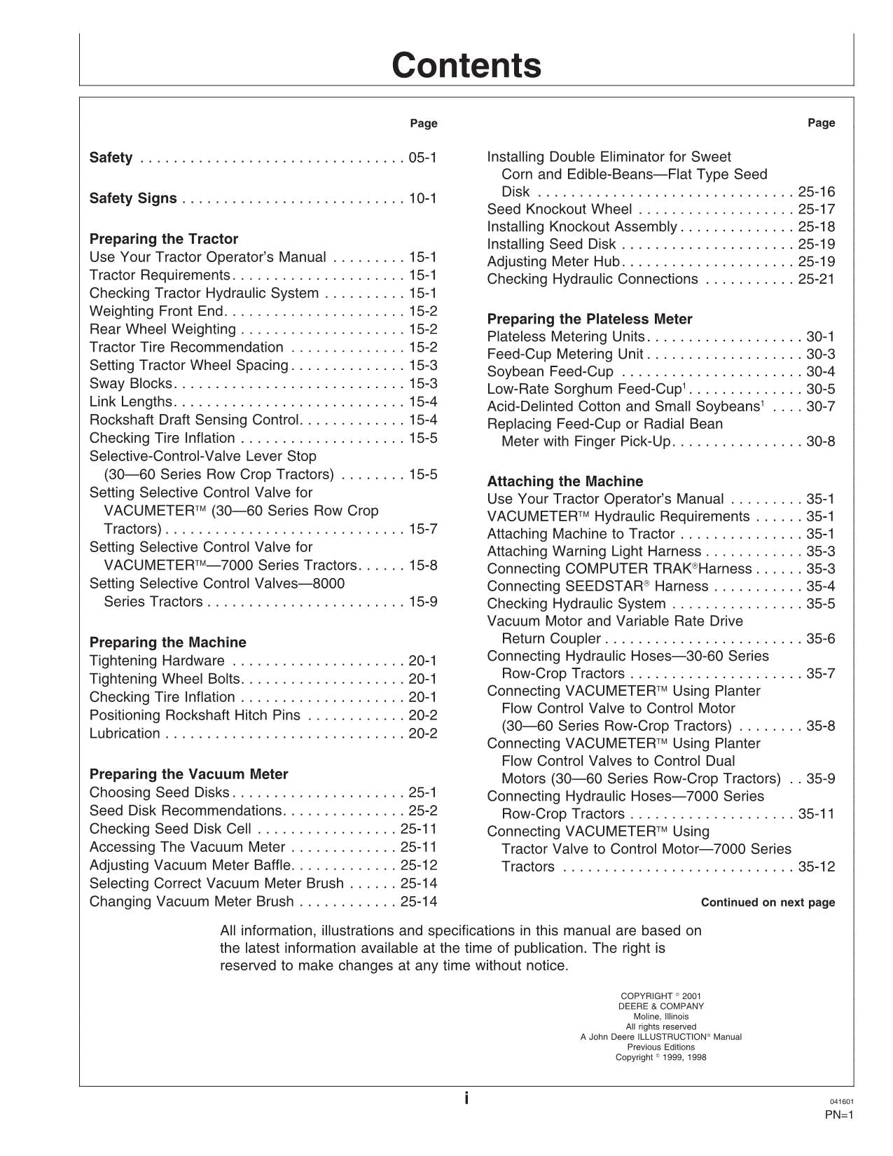 JOHN DEERE 1770 PLANTER OPERATORS MANUAL #4