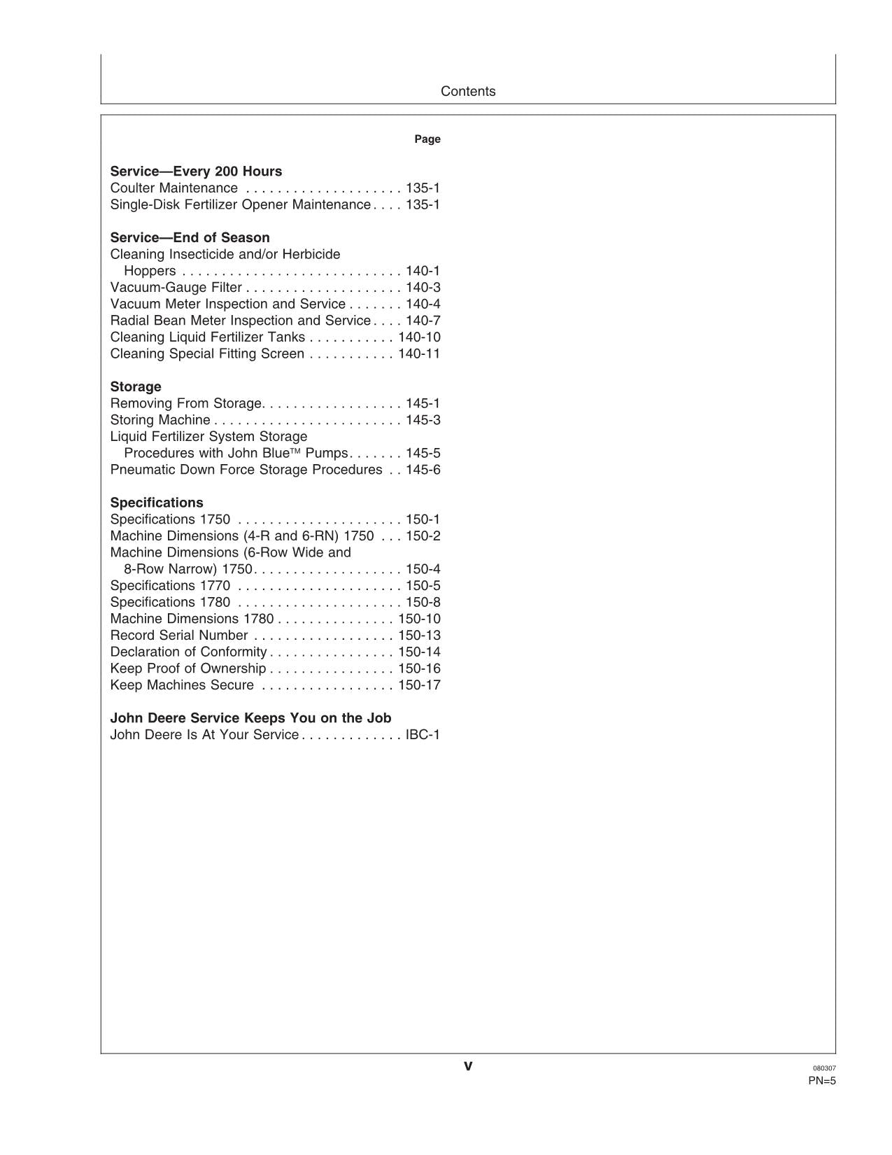 JOHN DEERE 1750 1780 1770 PLANTER OPERATORS MANUAL #6