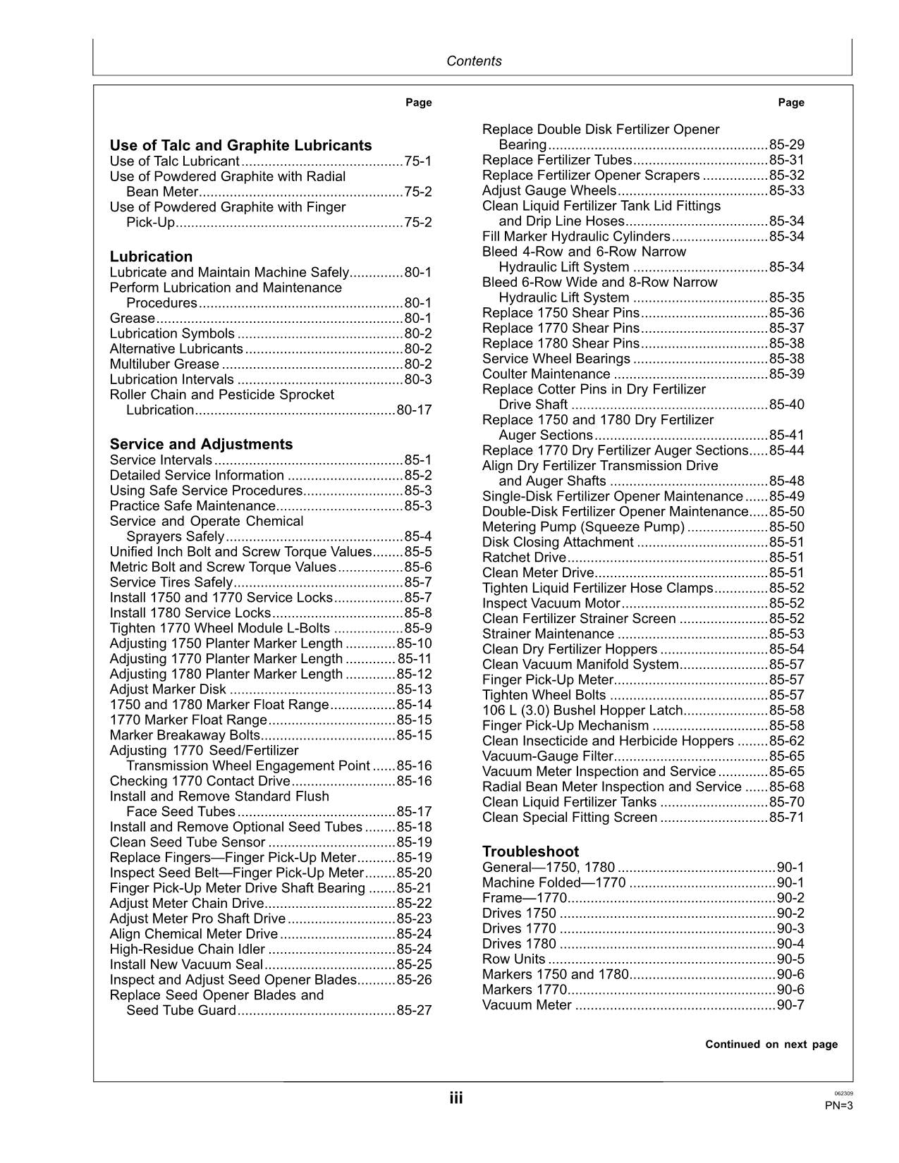 JOHN DEERE 1780 1770 PLANTER OPERATORS MANUAL #7