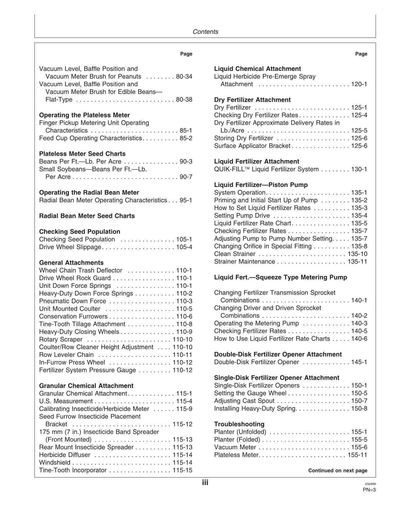 JOHN DEERE 1770 PLANTER OPERATORS MANUAL serial 685101-690999