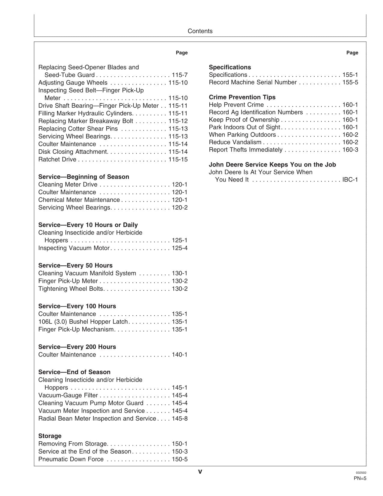 JOHN DEERE 1770 PLANTER OPERATORS MANUAL OMA72771