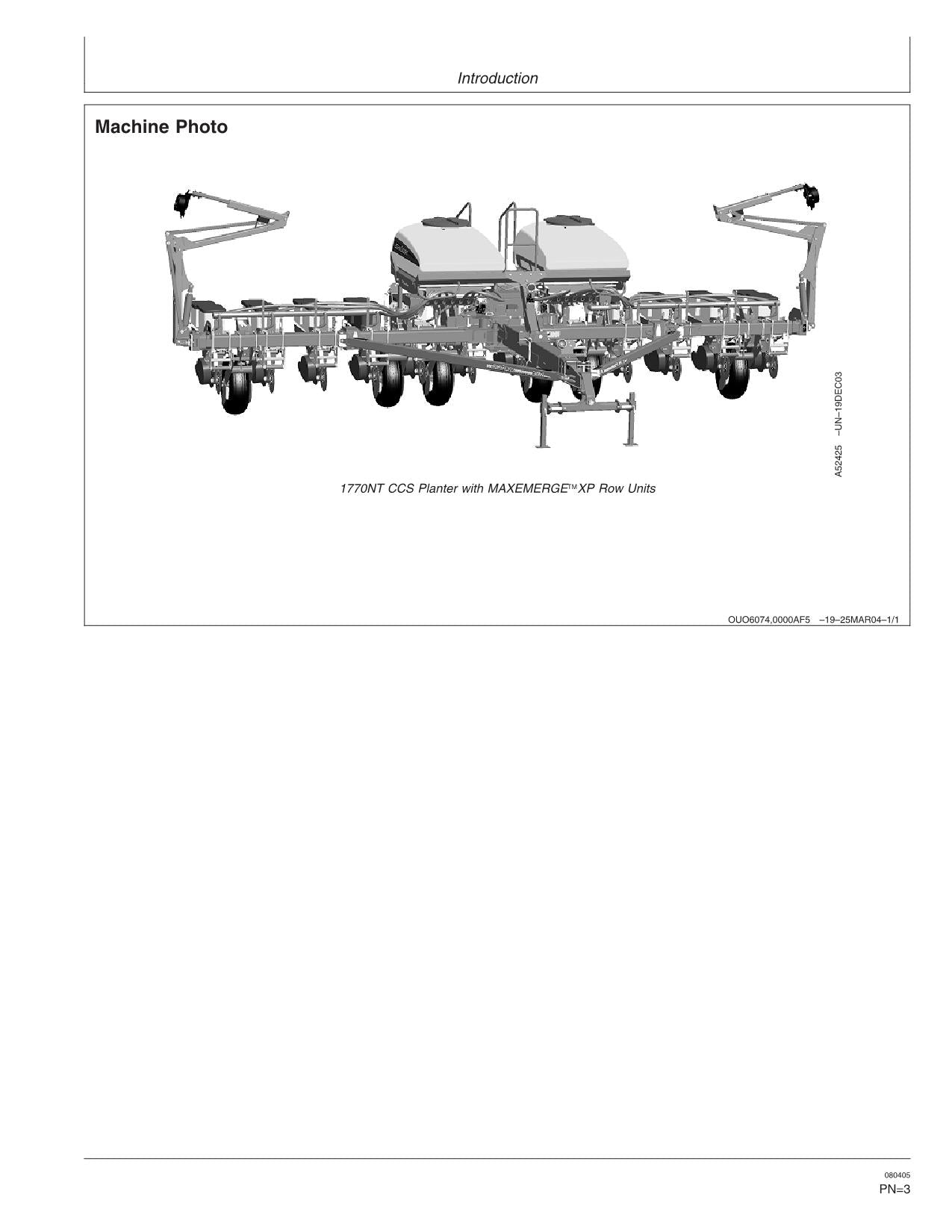 JOHN DEERE 1770NT PLANTER OPERATORS MANUAL #3