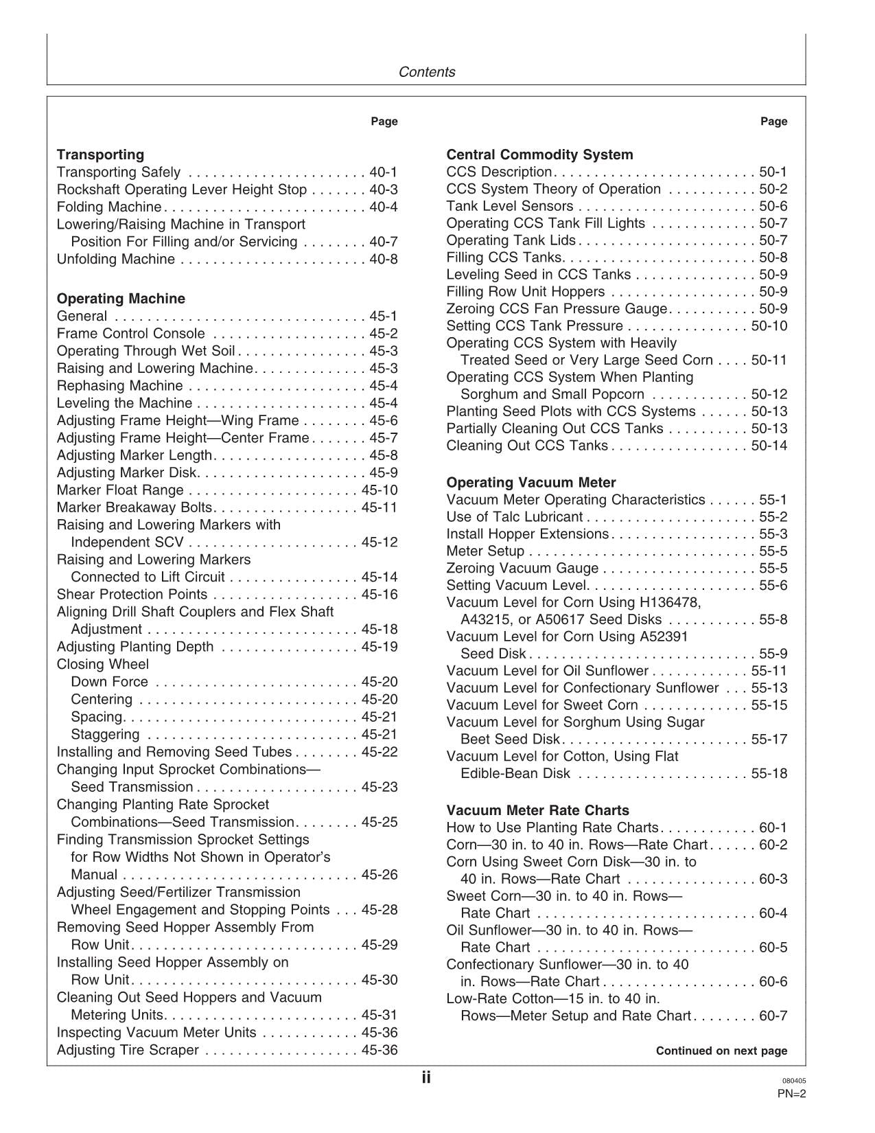 JOHN DEERE 1770NT PLANTER OPERATORS MANUAL #12