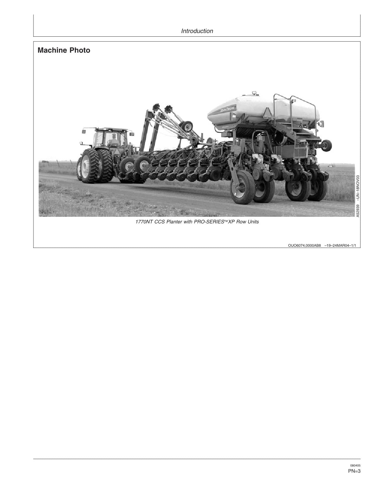 JOHN DEERE 1770NT PLANTER OPERATORS MANUAL #13