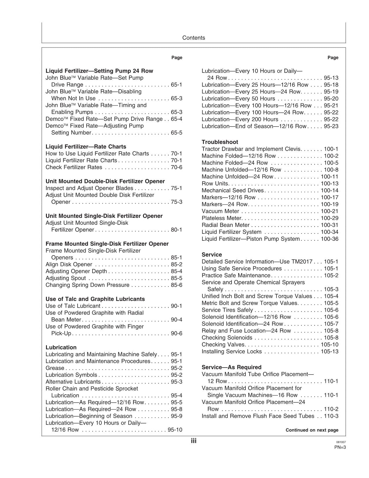 JOHN DEERE 1770NT PLANTER OPERATORS MANUAL #25