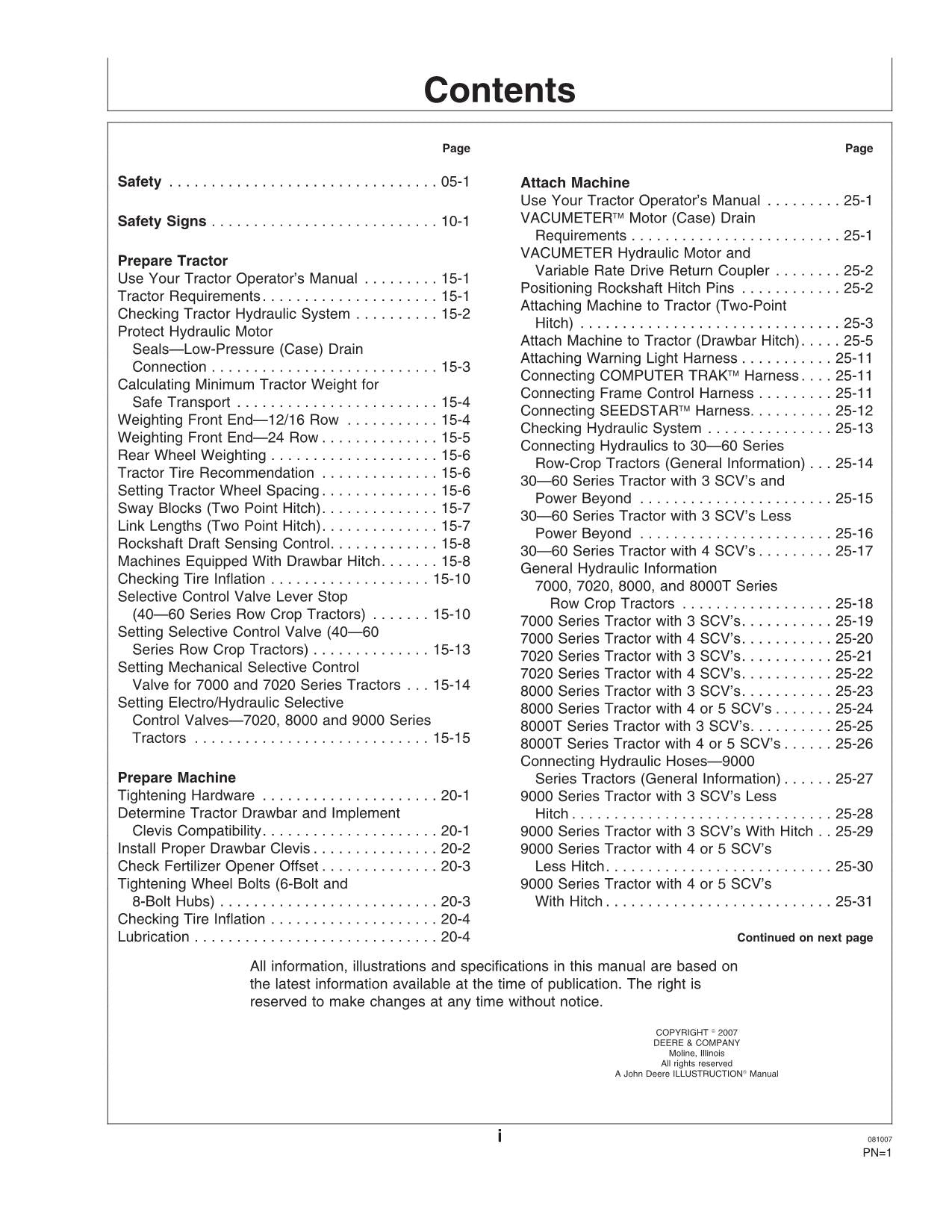 JOHN DEERE 1770NT PLANTER OPERATORS MANUAL #25