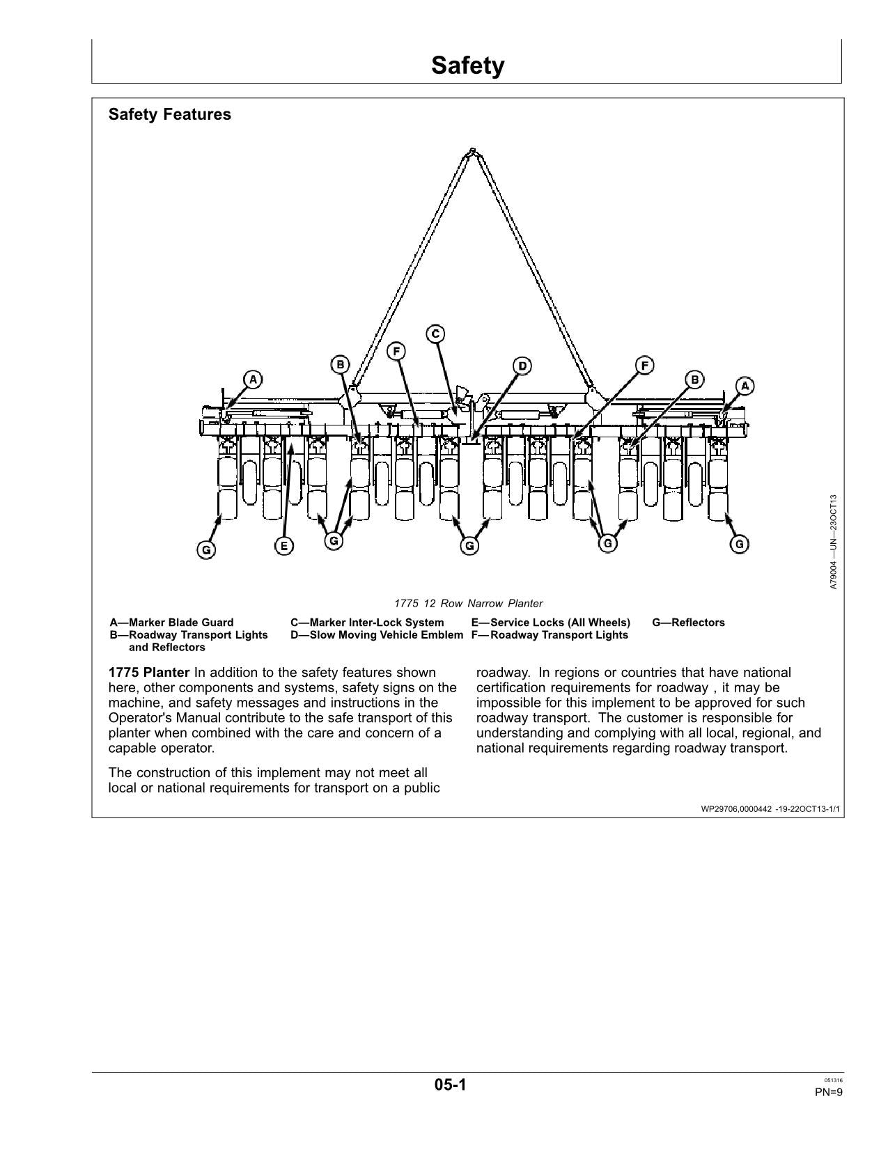 JOHN DEERE 1775 PLANTER OPERATORS MANUAL #1