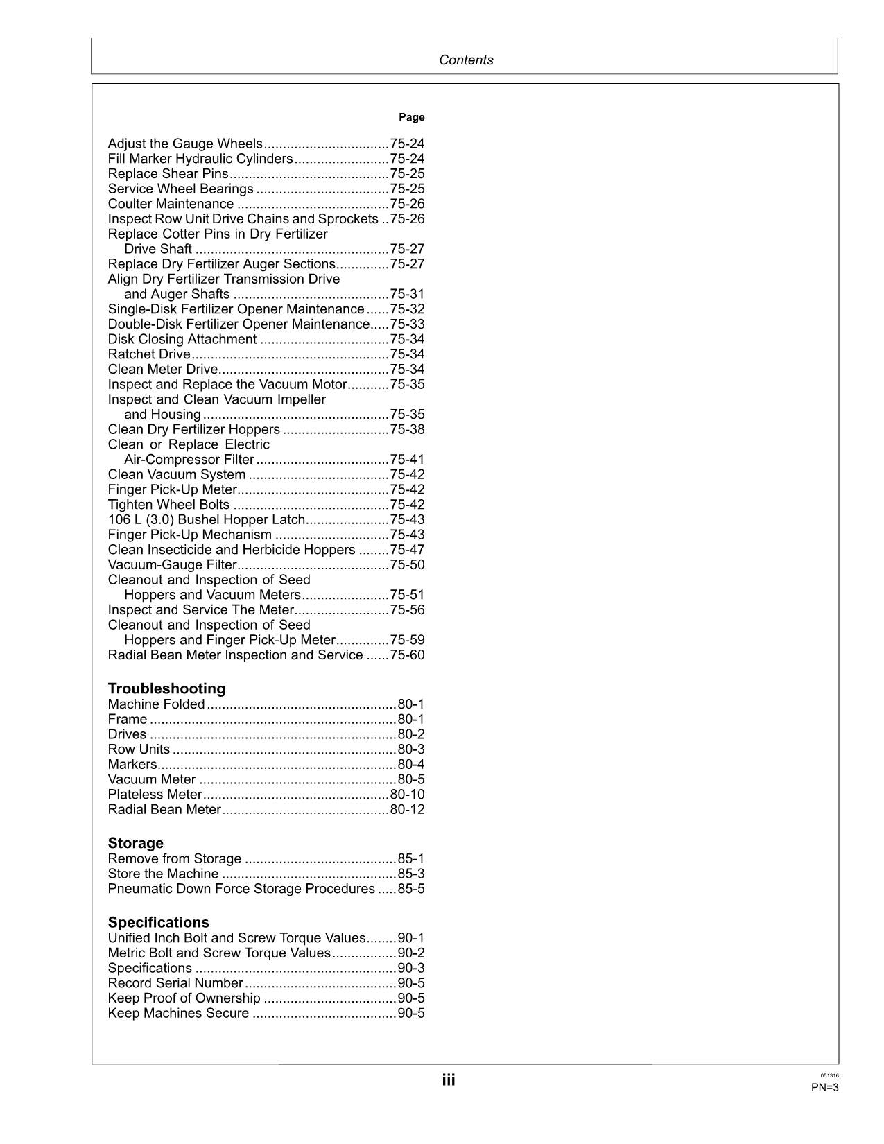 JOHN DEERE 1775 PLANTER OPERATORS MANUAL #1