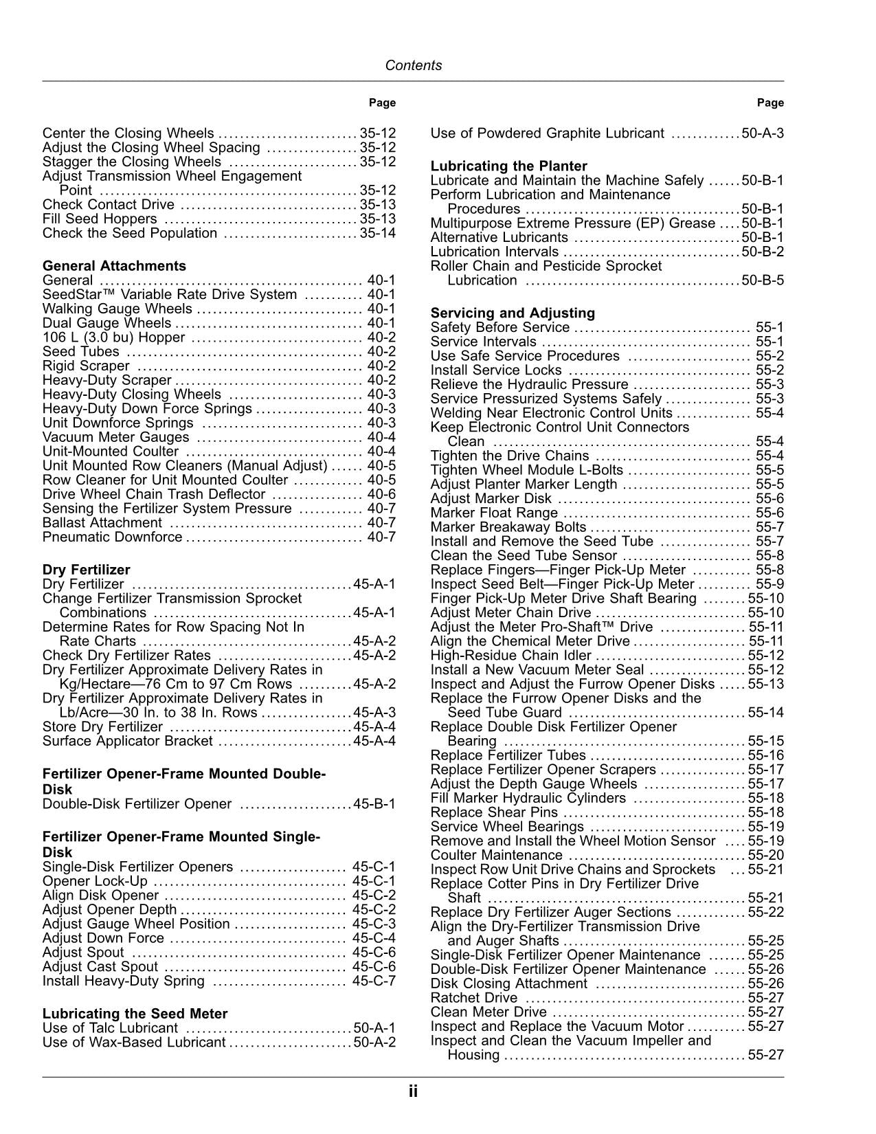 JOHN DEERE 1775 12-ROW PLANTER OPERATORS MANUAL