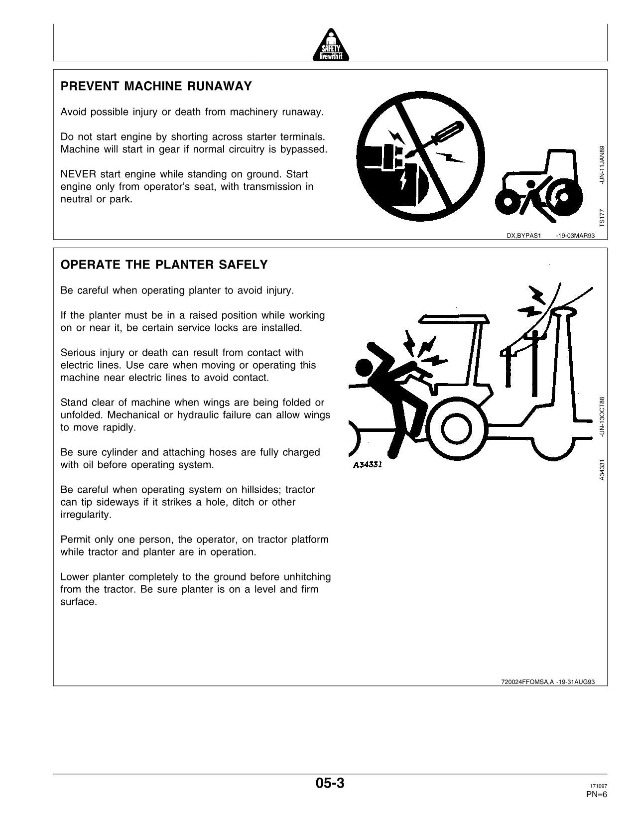 JOHN DEERE 1770 PLANTER OPERATORS MANUAL #11