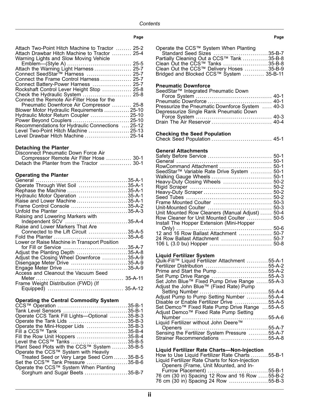 JOHN DEERE MAXEMERGE 5 CCS 12-ROW 1775NT 24-ROW PLANTER OPERATORS MANUAL