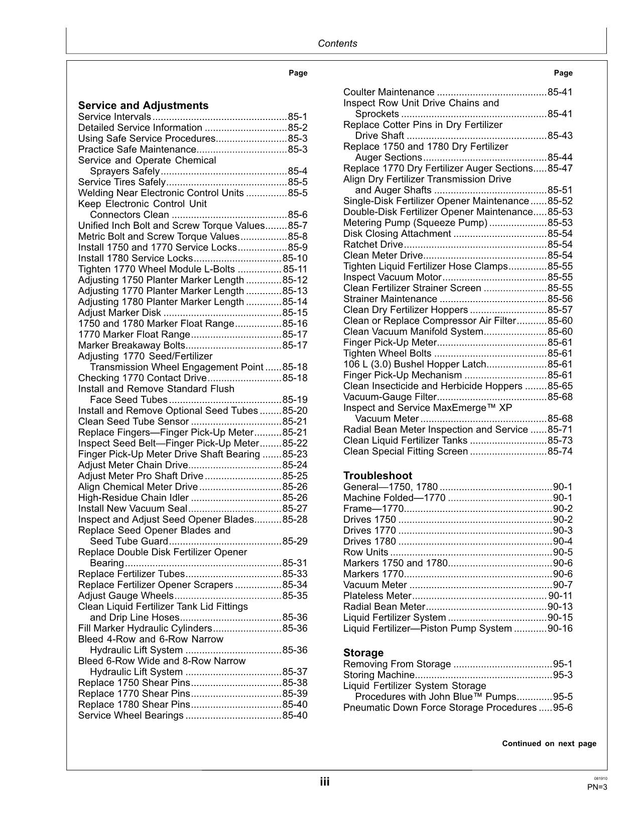 JOHN DEERE 1750 1780 PLANTER OPERATORS MANUAL