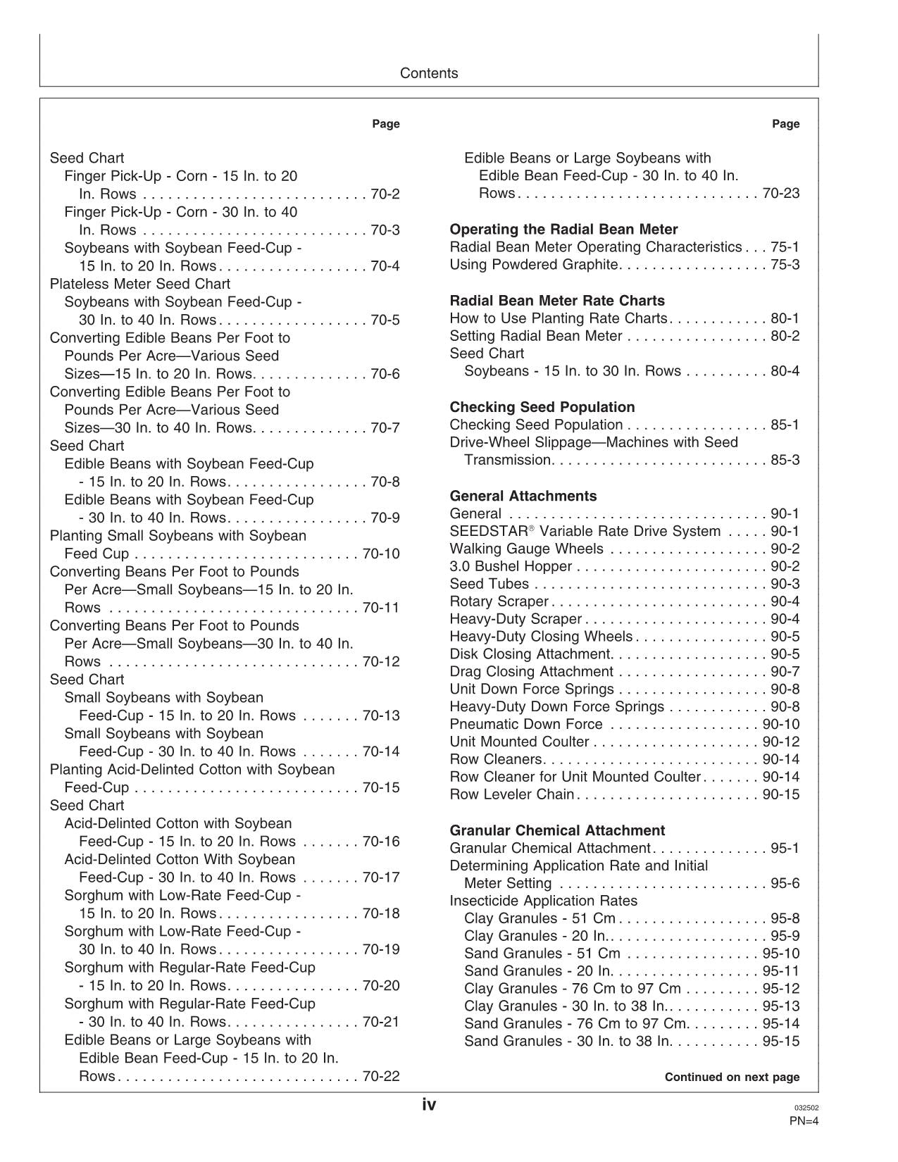 JOHN DEERE 1780 PLANTER OPERATORS MANUAL #3