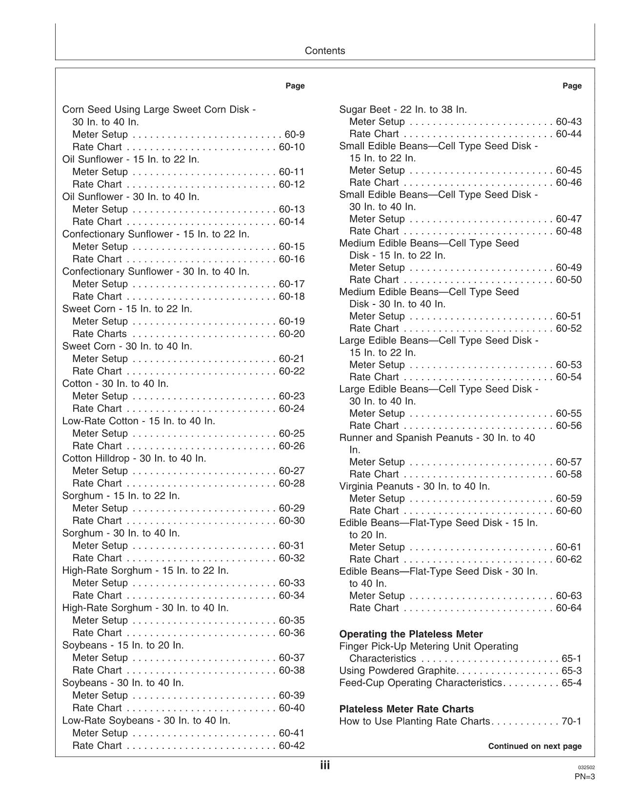 JOHN DEERE 1780 PLANTER OPERATORS MANUAL #3