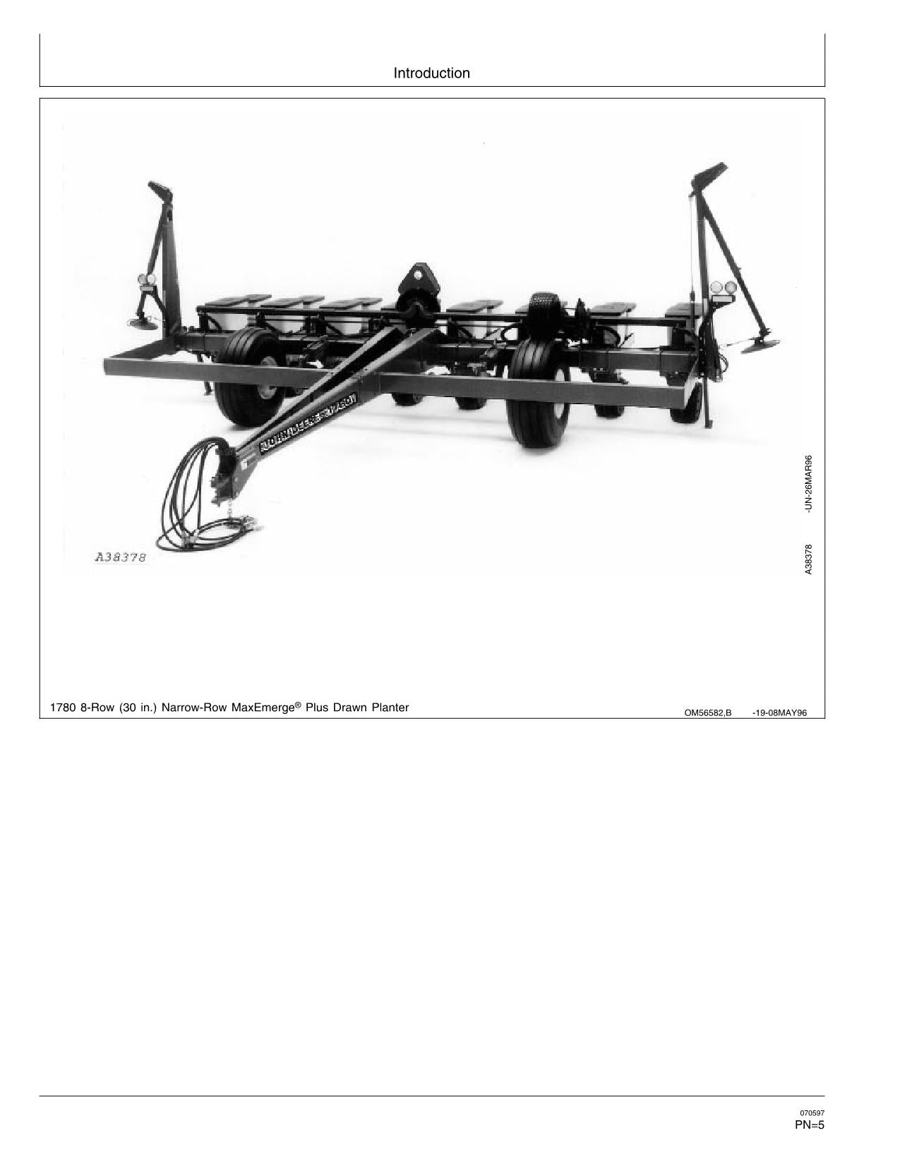 JOHN DEERE 1780 PLANTER OPERATORS MANUAL #5