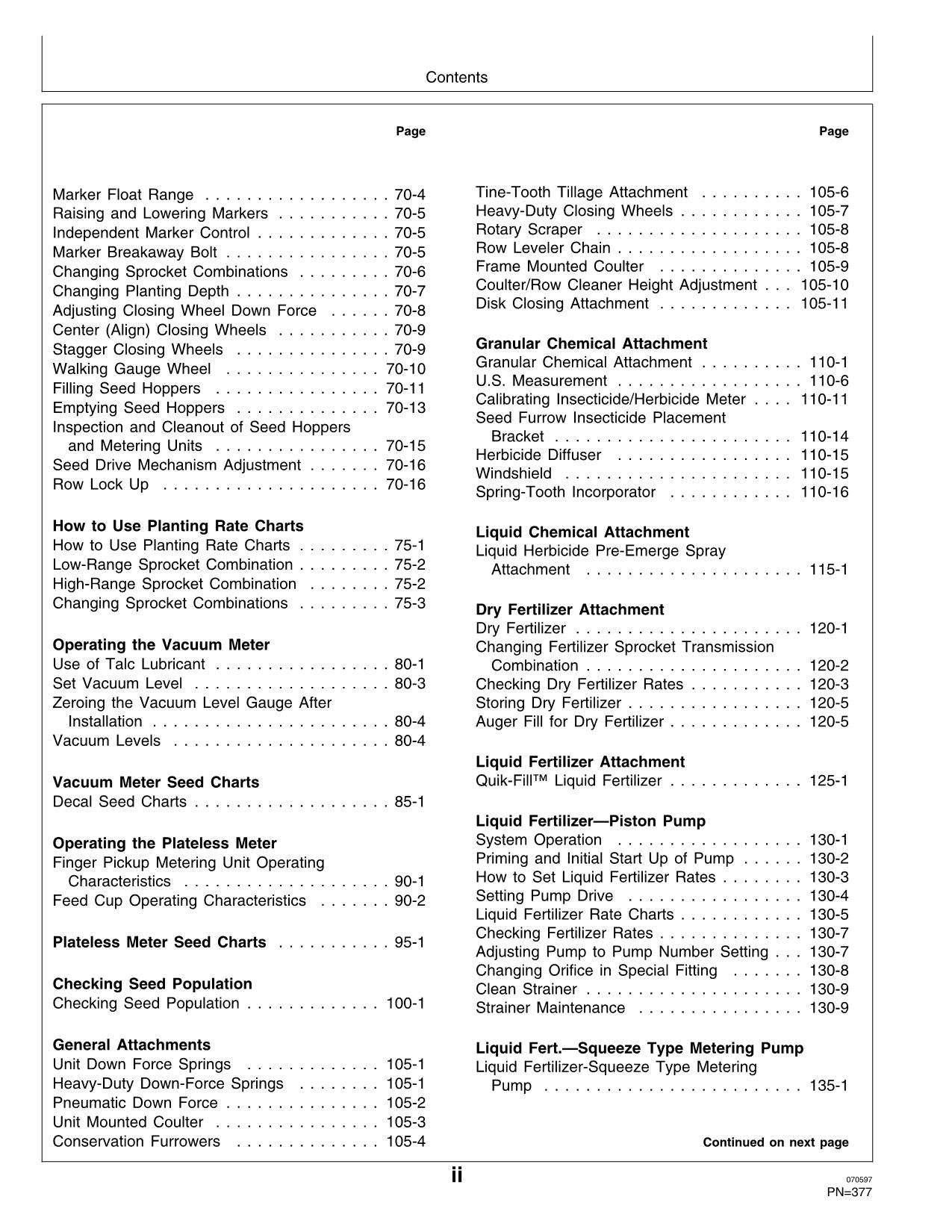 JOHN DEERE 1780 PLANTER OPERATORS MANUAL #5